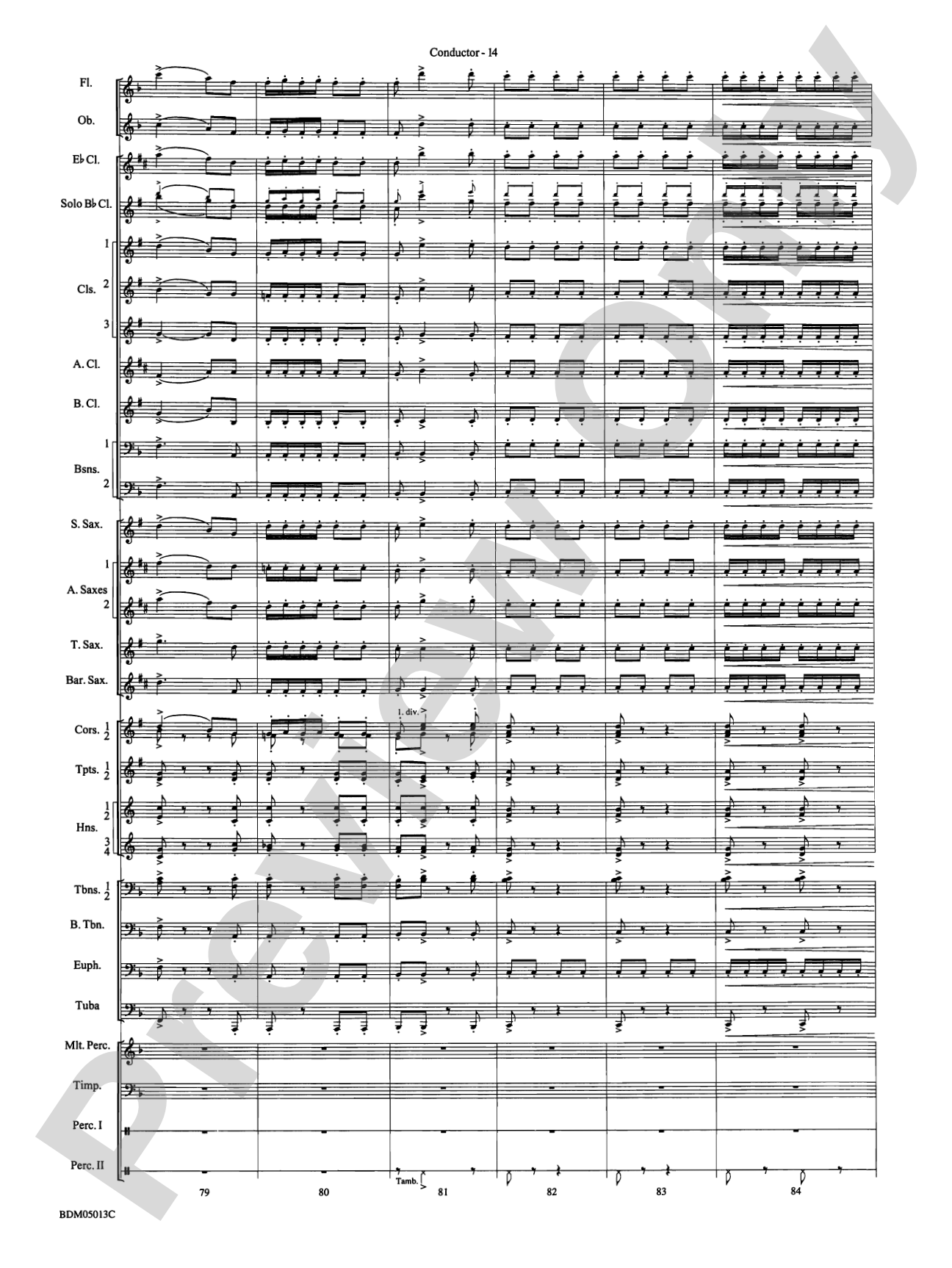 Pineapple Poll (Suite from the Ballet): Concert Band Conductor Score & Parts