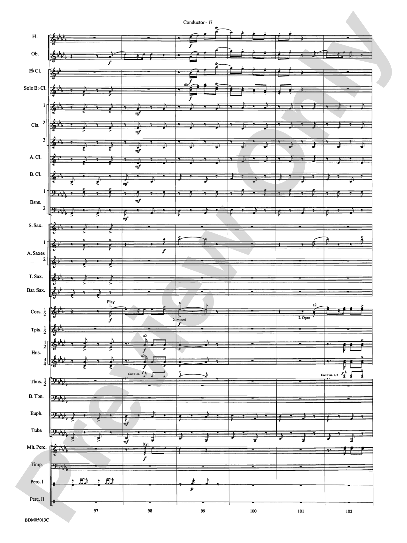 Pineapple Poll (Suite from the Ballet): Concert Band Conductor Score & Parts