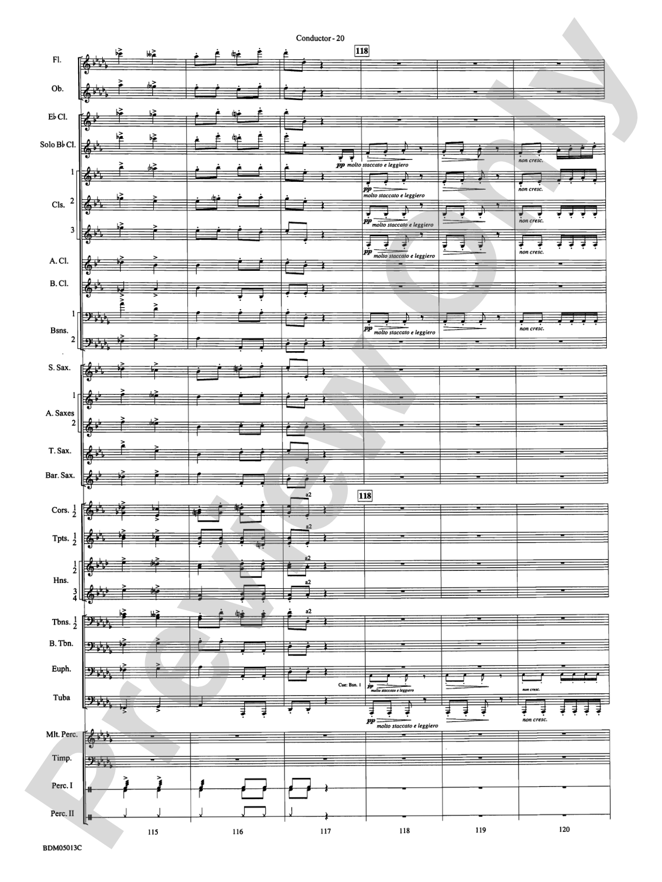 Pineapple Poll (Suite from the Ballet): Concert Band Conductor Score & Parts