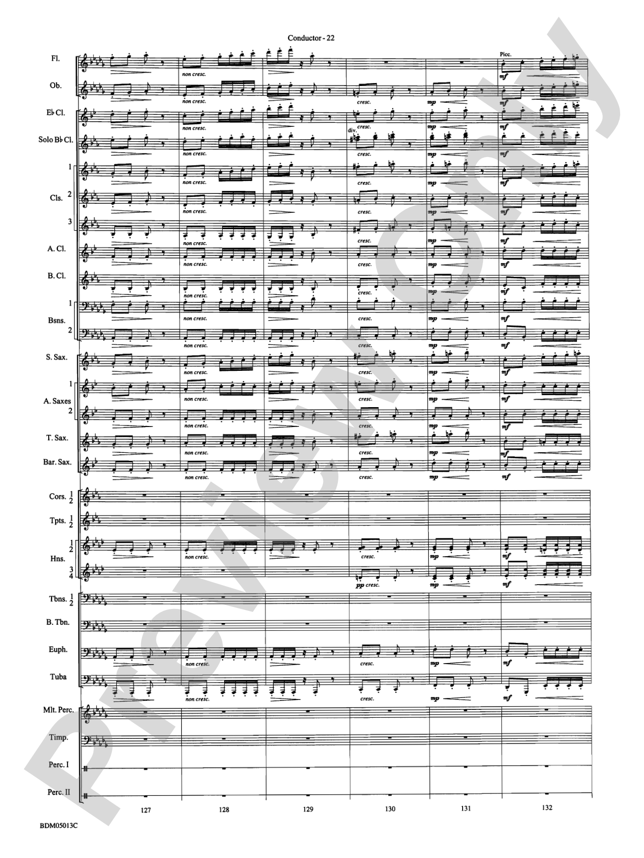 Pineapple Poll (Suite from the Ballet): Concert Band Conductor Score & Parts