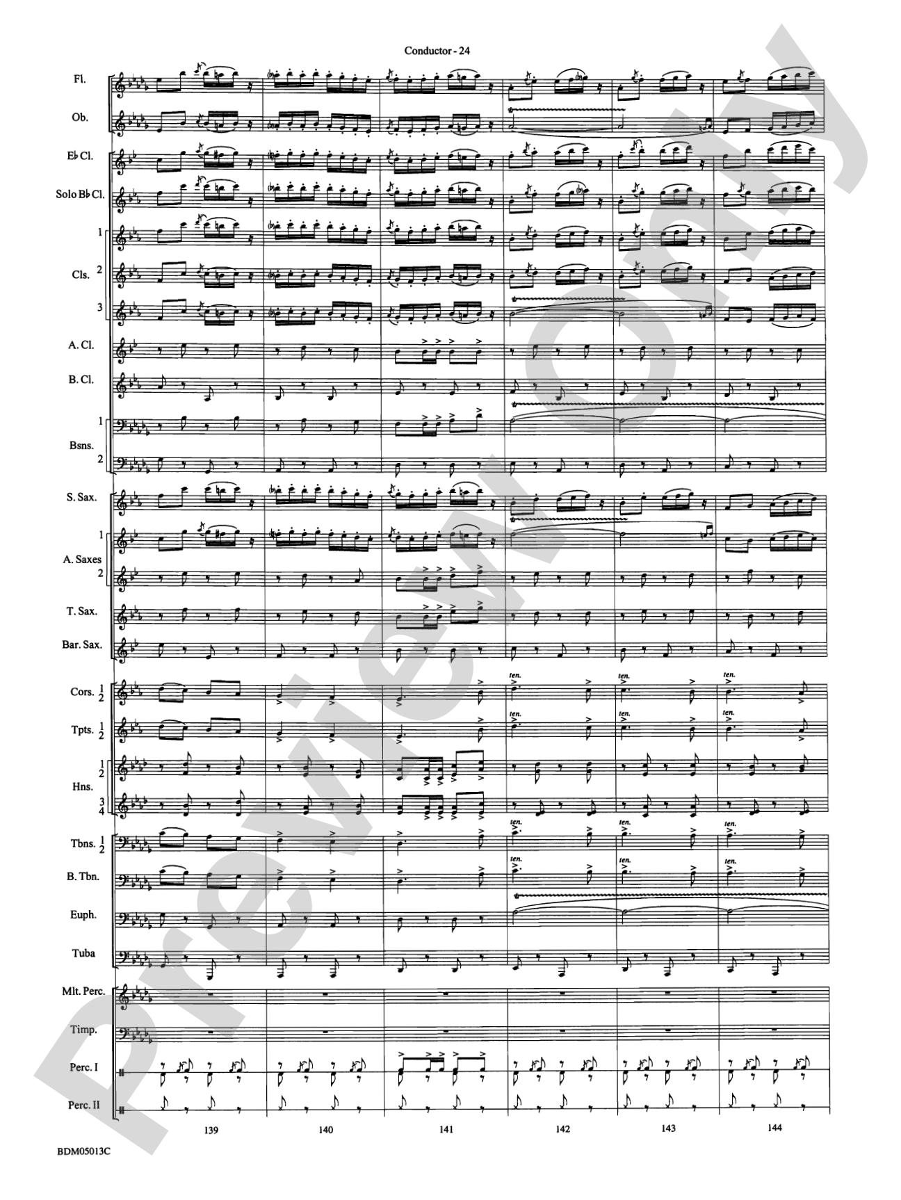 Pineapple Poll (Suite from the Ballet): Concert Band Conductor Score & Parts