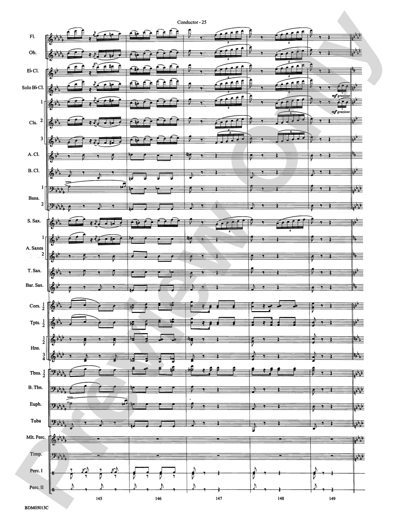 Pineapple Poll (Suite from the Ballet): Concert Band Conductor Score & Parts