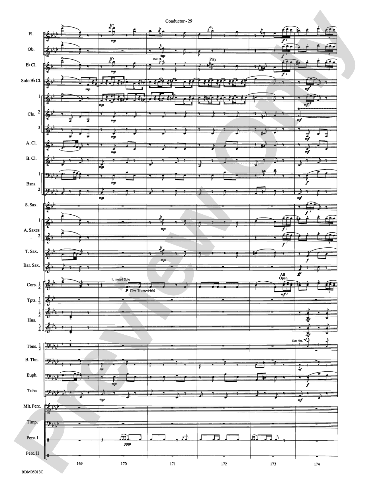Pineapple Poll (Suite from the Ballet): Concert Band Conductor Score & Parts