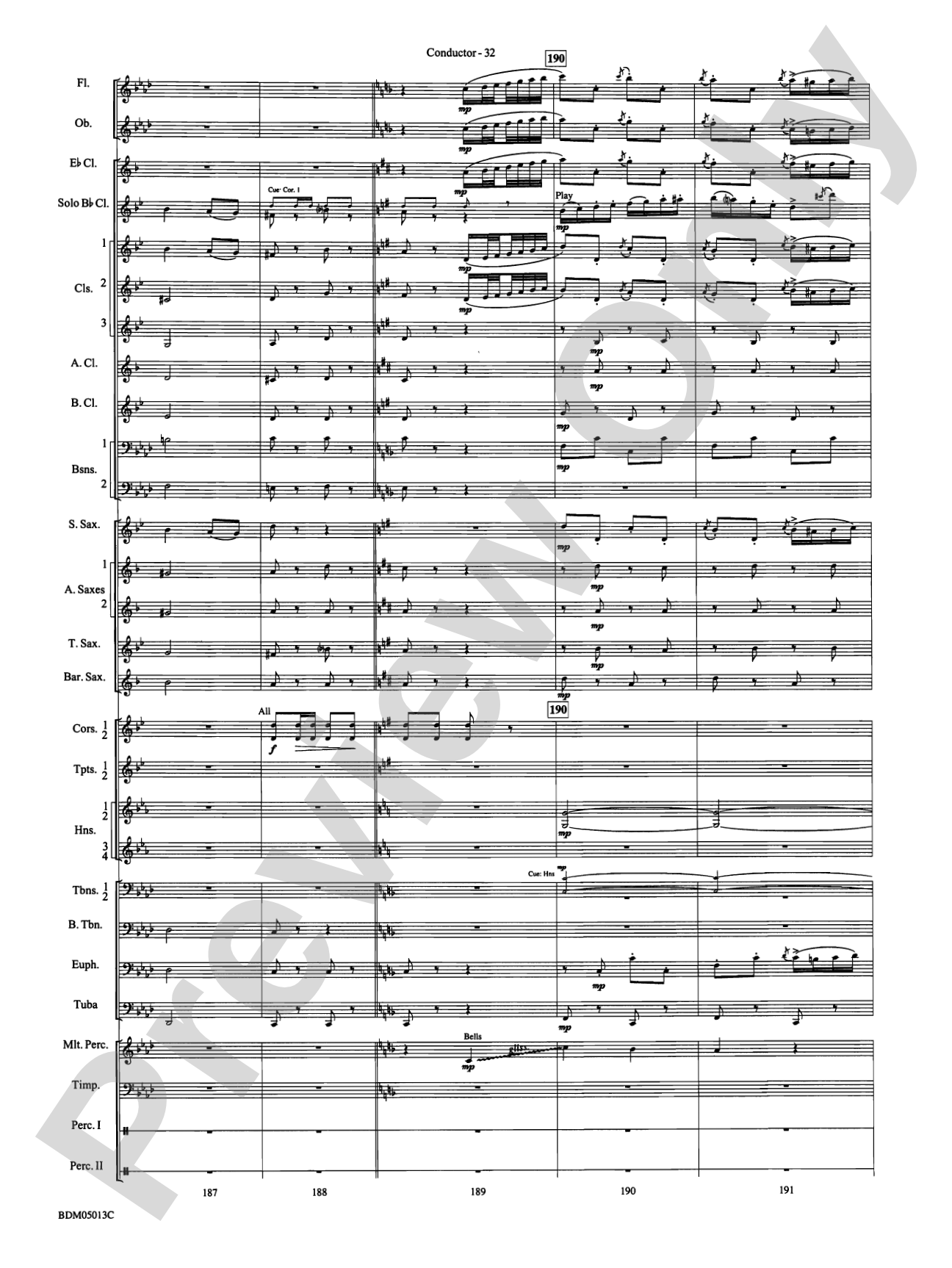 Pineapple Poll (Suite from the Ballet): Concert Band Conductor Score & Parts