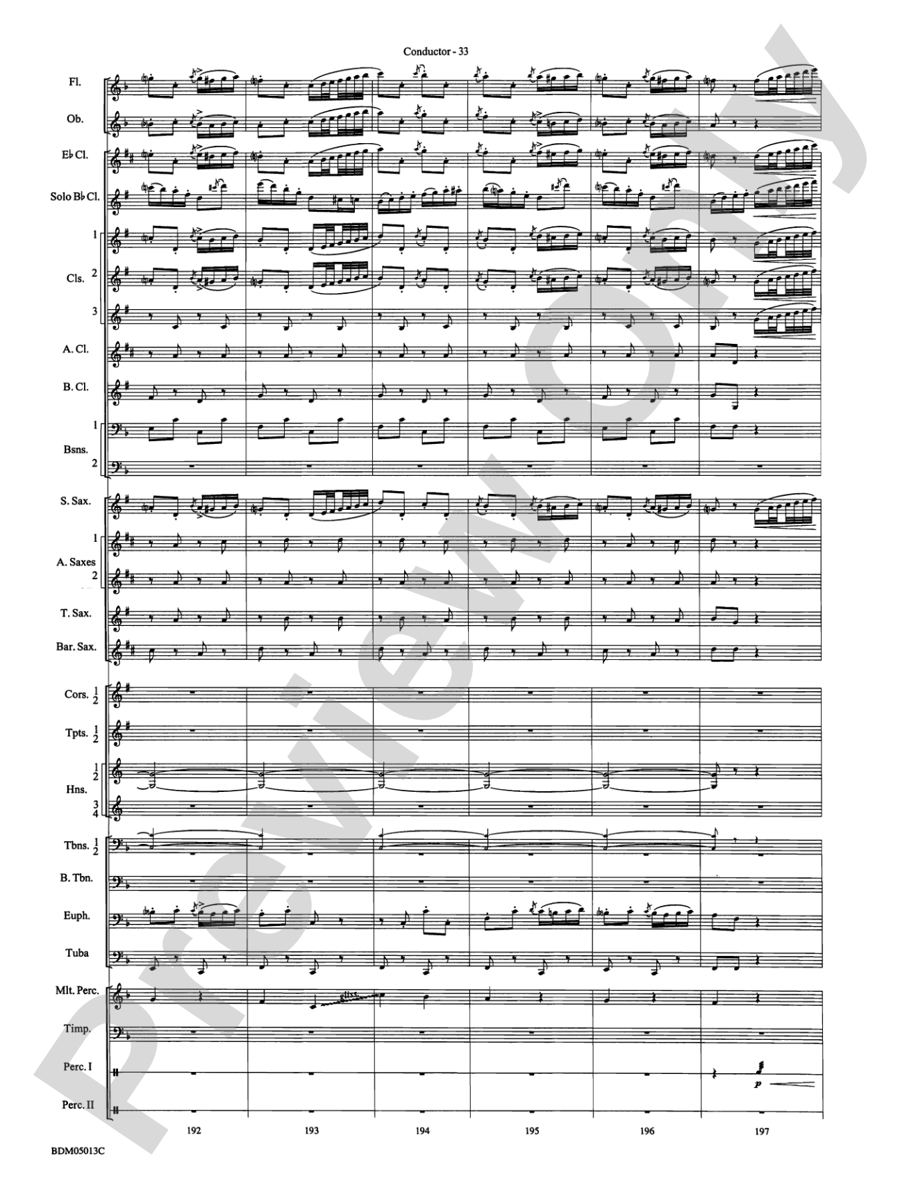 Pineapple Poll (Suite from the Ballet): Concert Band Conductor Score & Parts