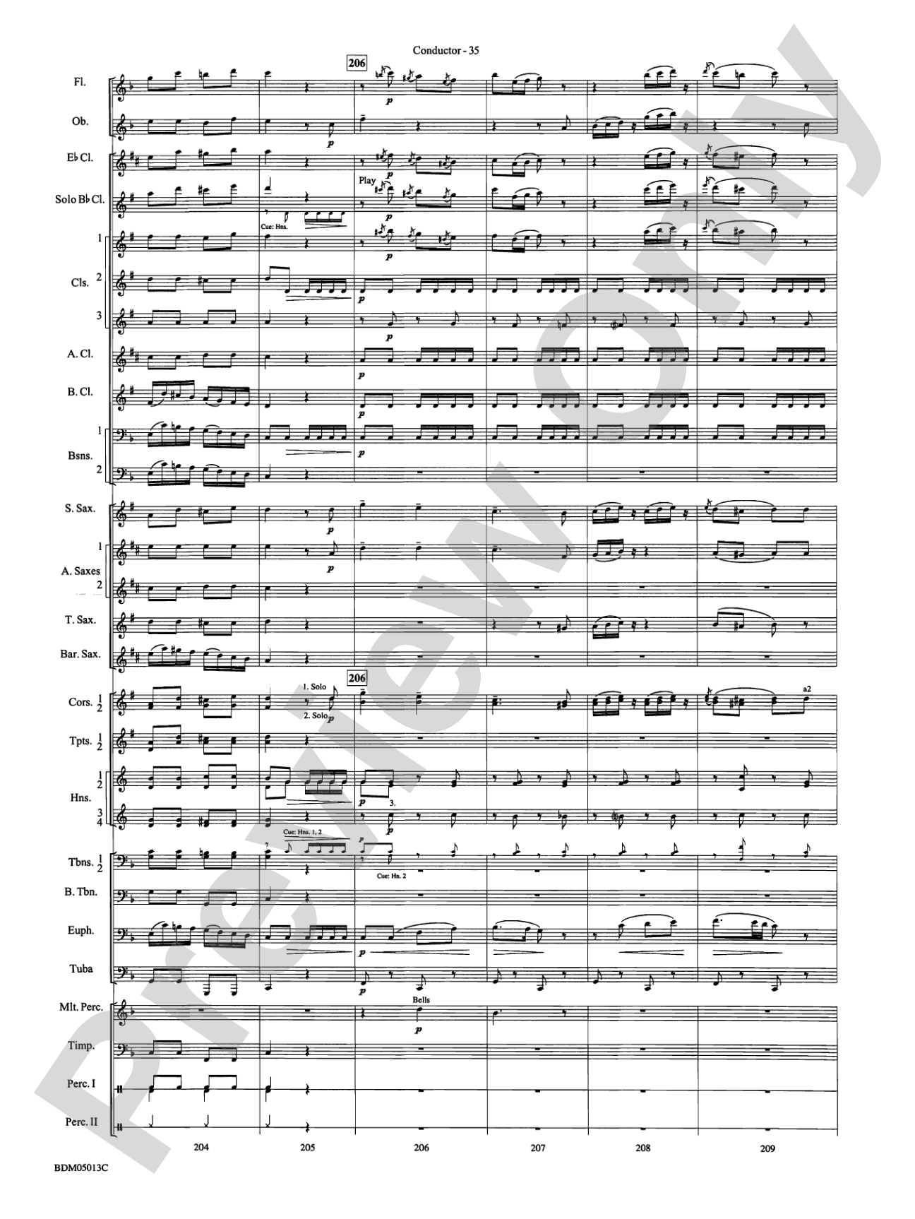 Pineapple Poll (Suite from the Ballet): Concert Band Conductor Score & Parts