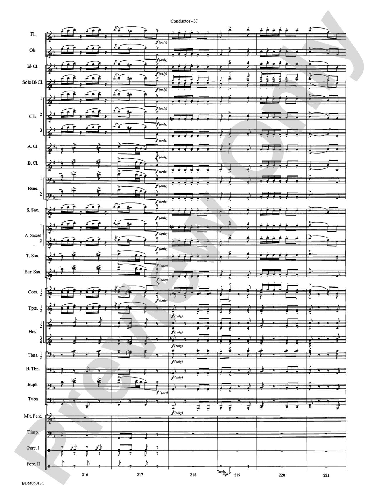 Pineapple Poll (Suite from the Ballet): Concert Band Conductor Score & Parts