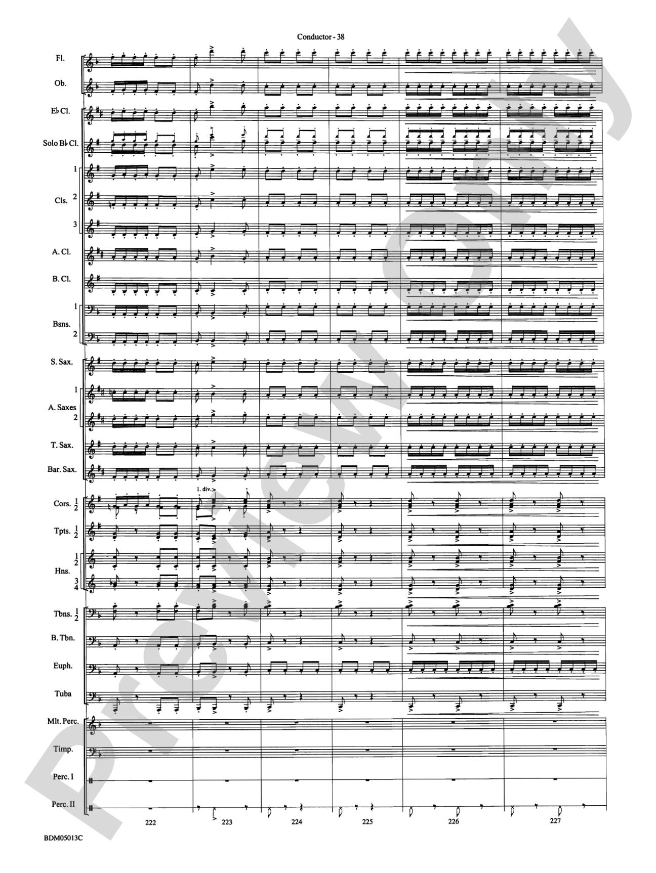 Pineapple Poll (Suite from the Ballet): Concert Band Conductor Score & Parts