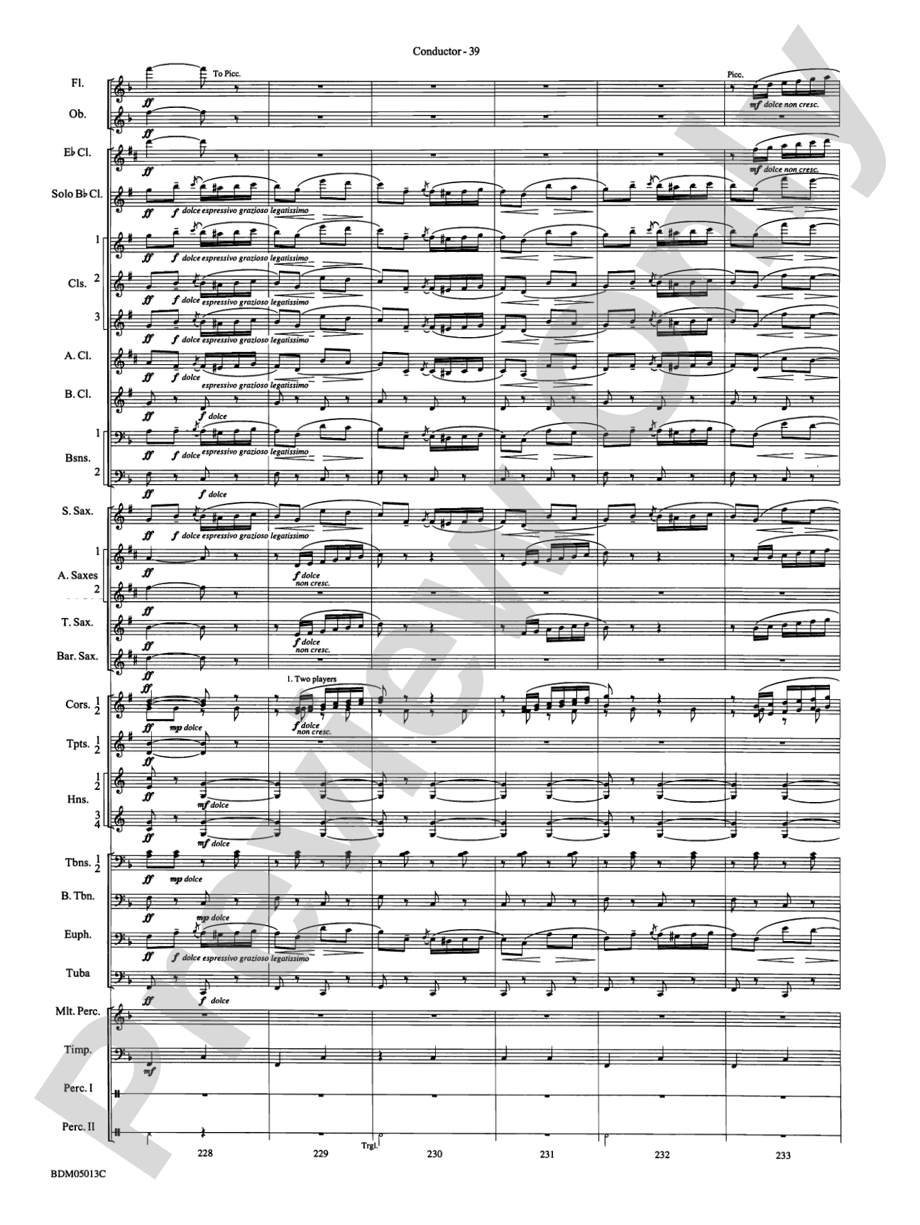 Pineapple Poll (Suite from the Ballet): Concert Band Conductor Score & Parts