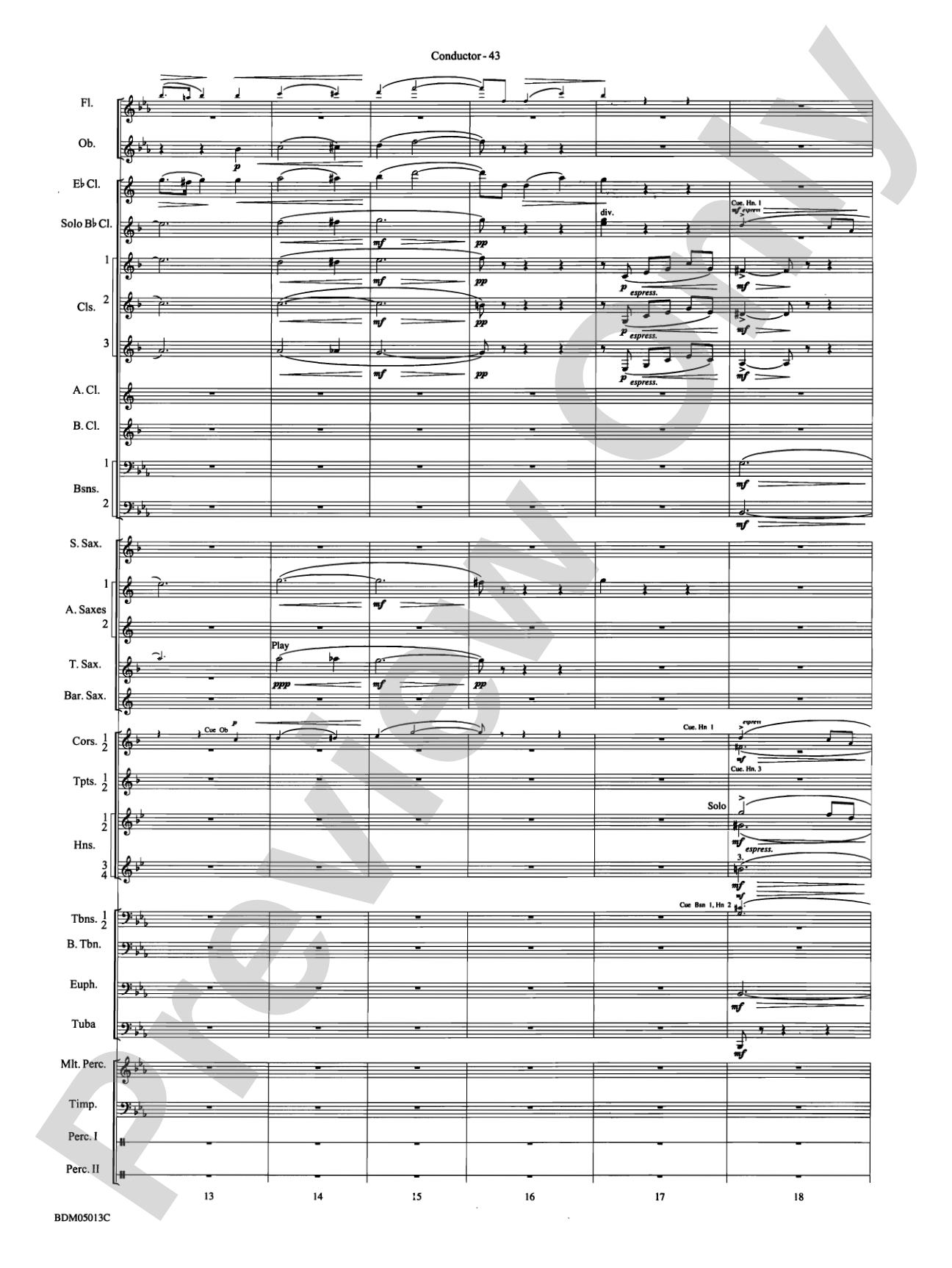 Pineapple Poll (Suite from the Ballet): Concert Band Conductor Score & Parts