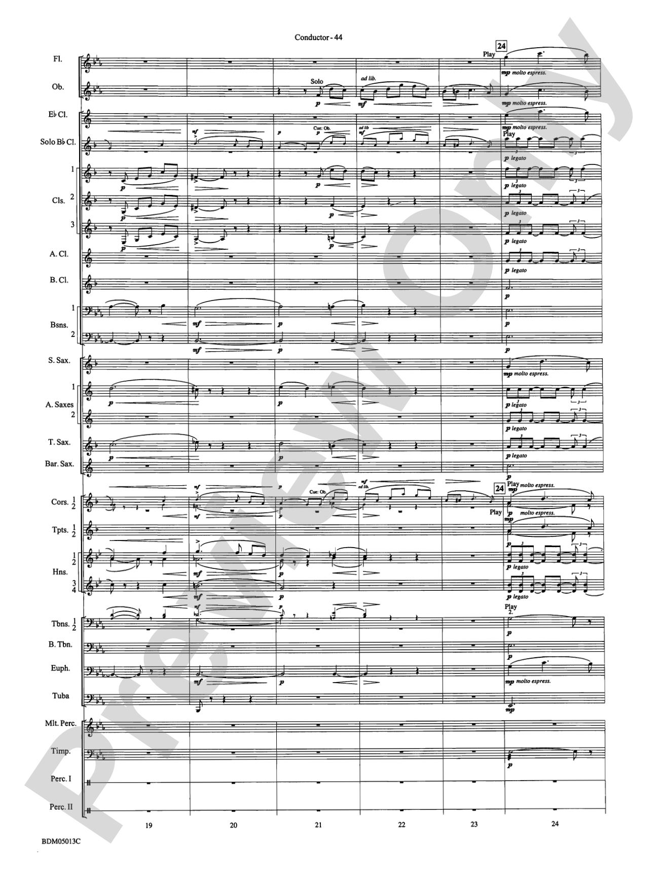 Pineapple Poll (Suite from the Ballet): Concert Band Conductor Score & Parts