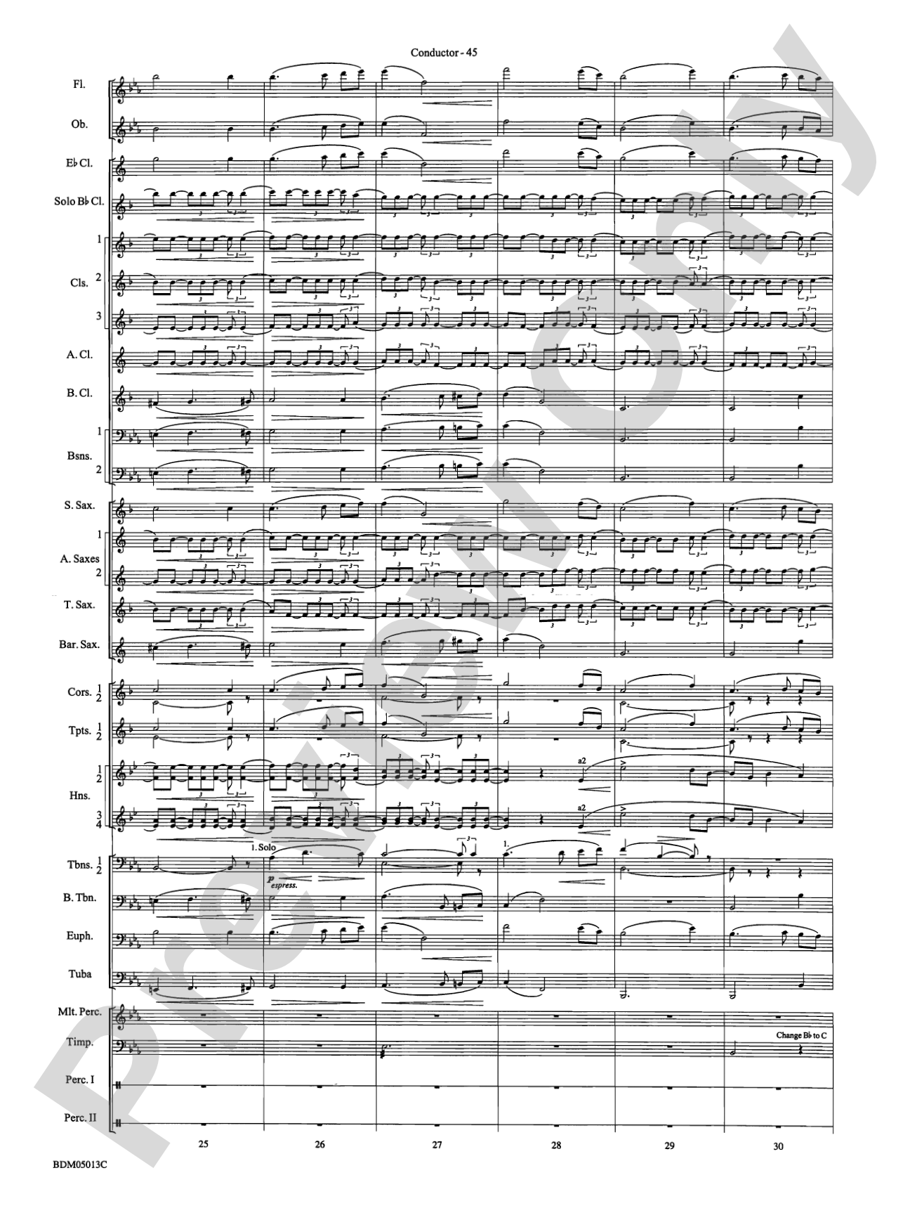 Pineapple Poll (Suite from the Ballet): Concert Band Conductor Score & Parts