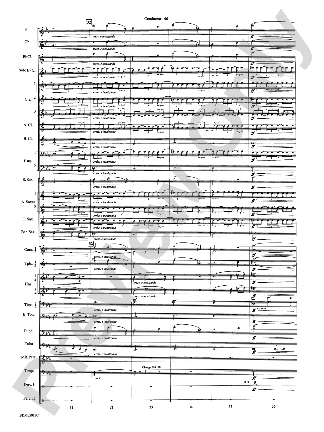 Pineapple Poll (Suite from the Ballet): Concert Band Conductor Score & Parts