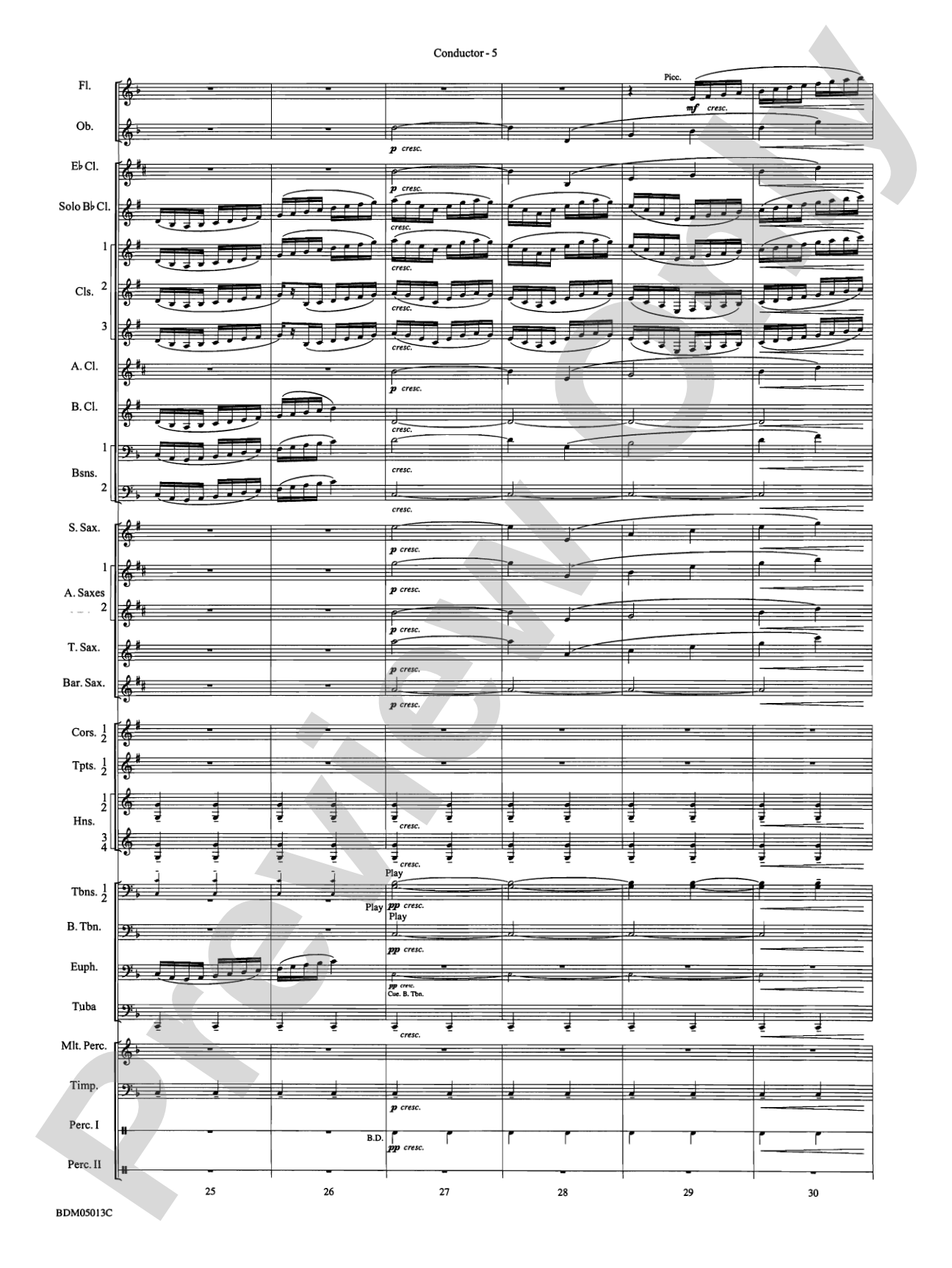 Pineapple Poll (Suite from the Ballet): Concert Band Conductor Score & Parts
