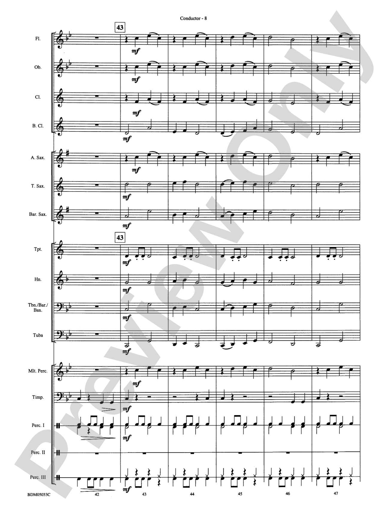 G-Force Five!: Concert Band Conductor Score & Parts