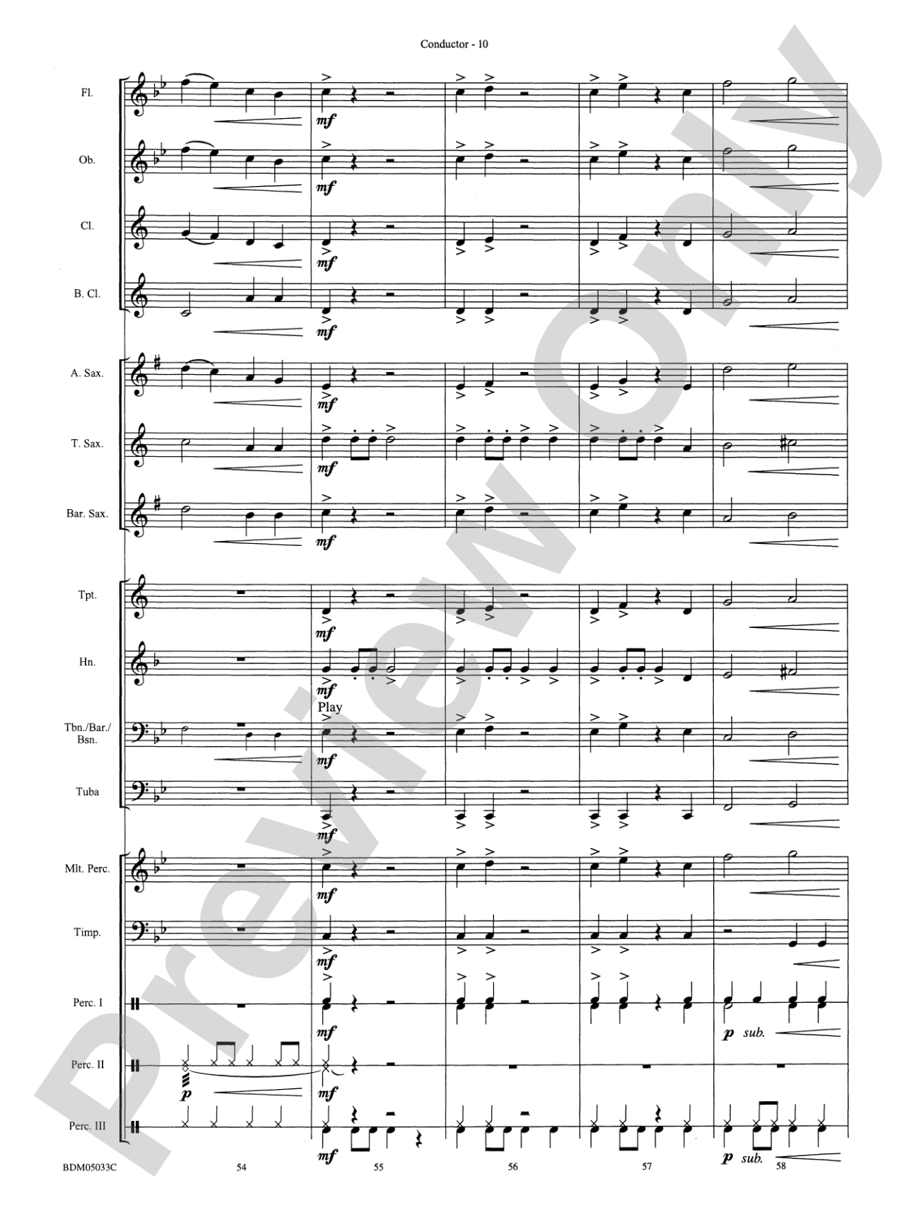 G-Force Five!: Concert Band Conductor Score & Parts
