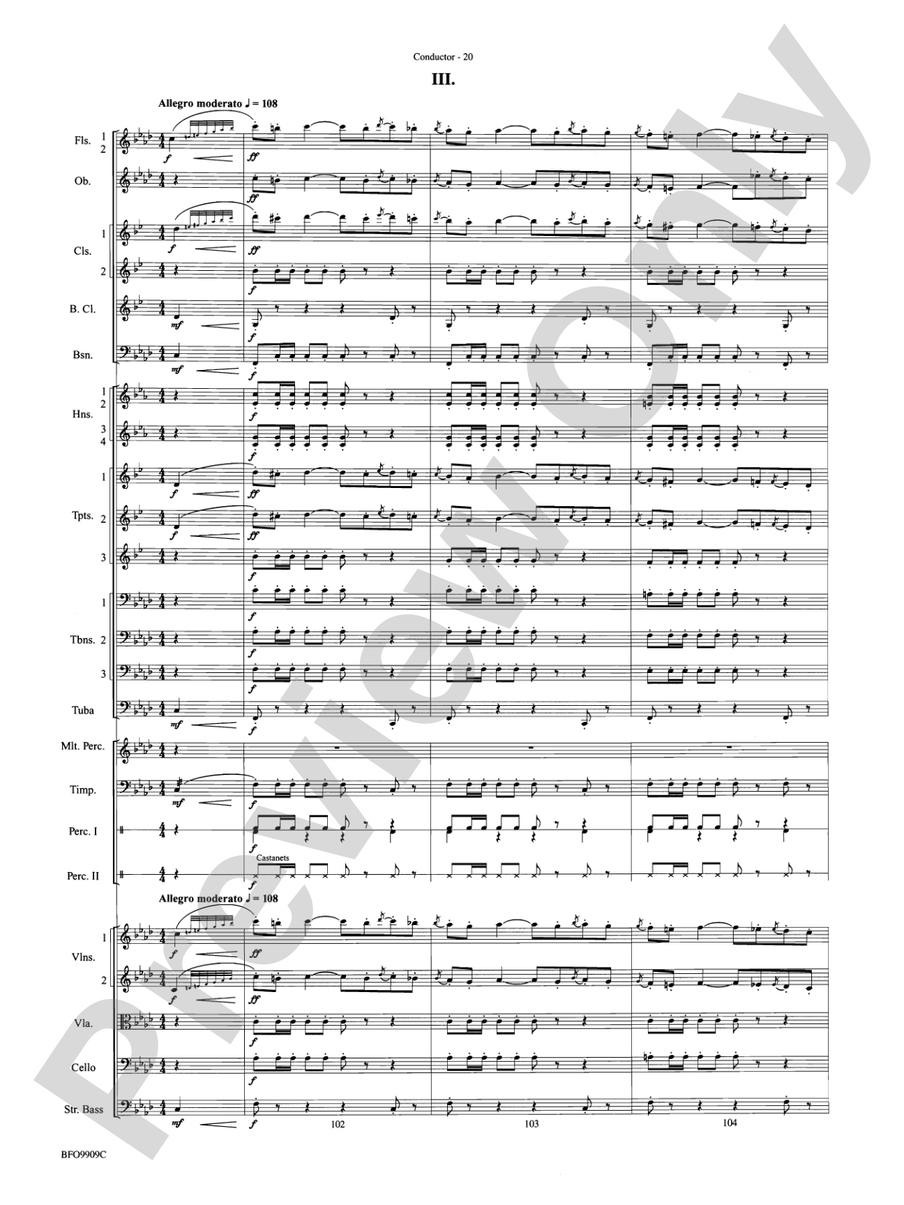 Carmen Suite: Full Orchestra Conductor Score & Parts