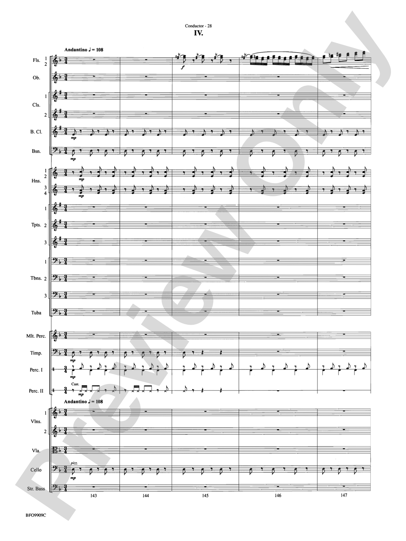 Carmen Suite: Full Orchestra Conductor Score & Parts