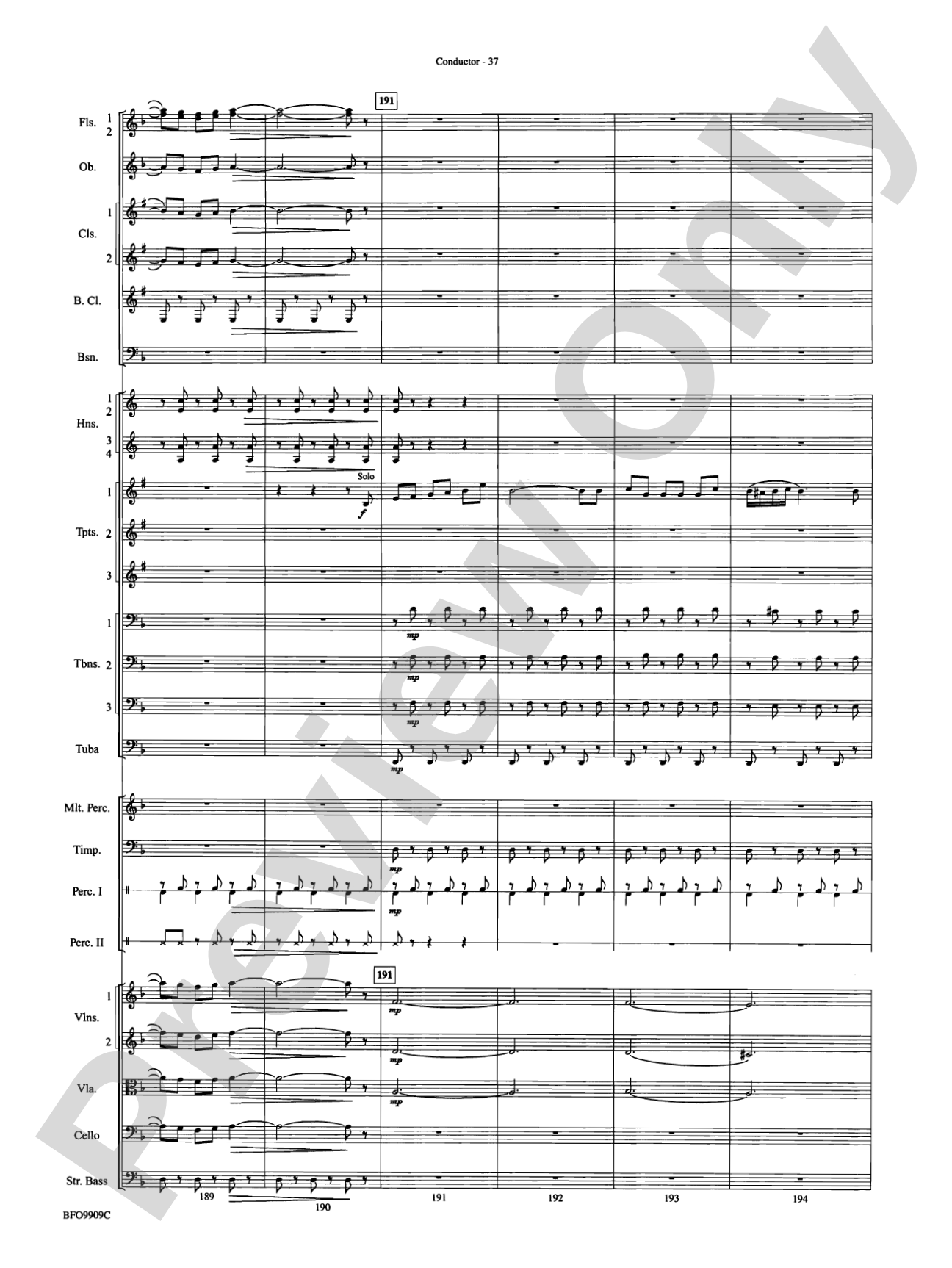 Carmen Suite: Full Orchestra Conductor Score & Parts