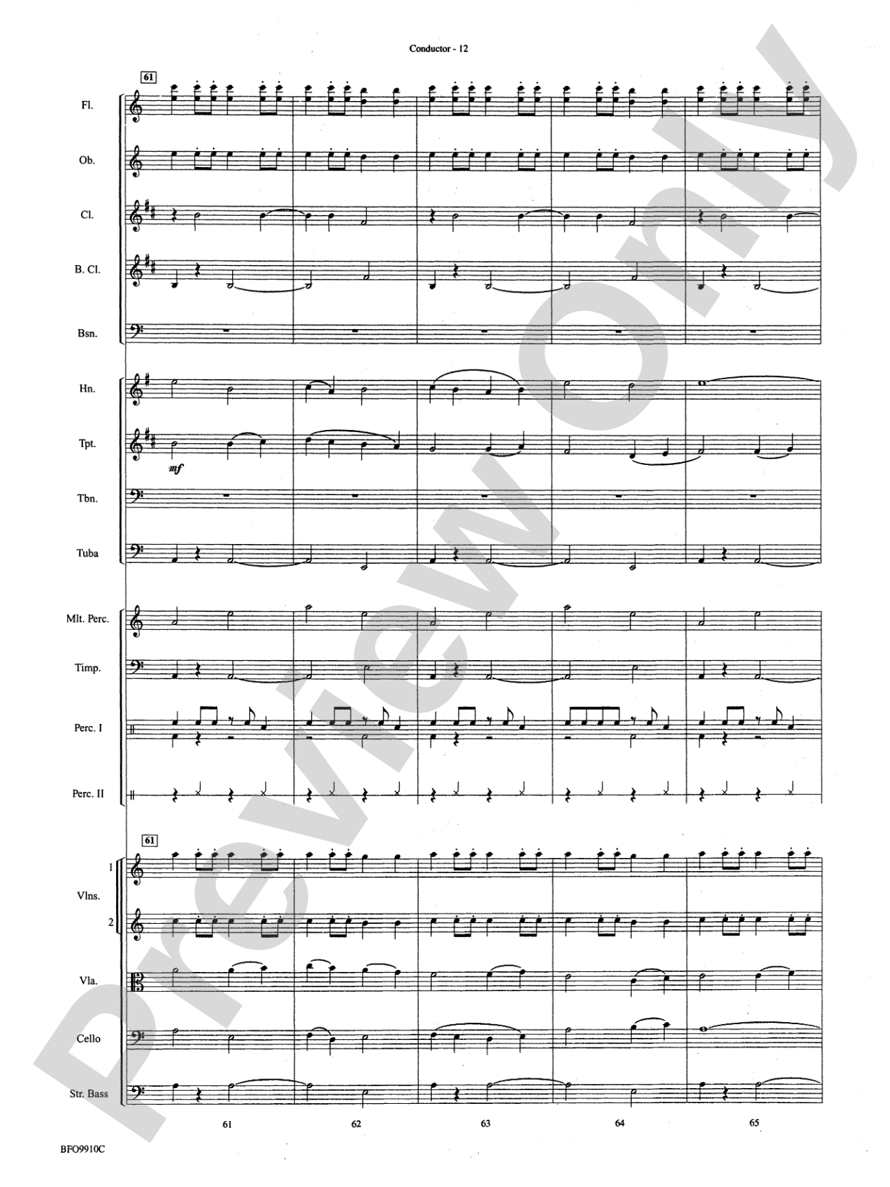 The Sound and the Fury: Full Orchestra Conductor Score & Parts