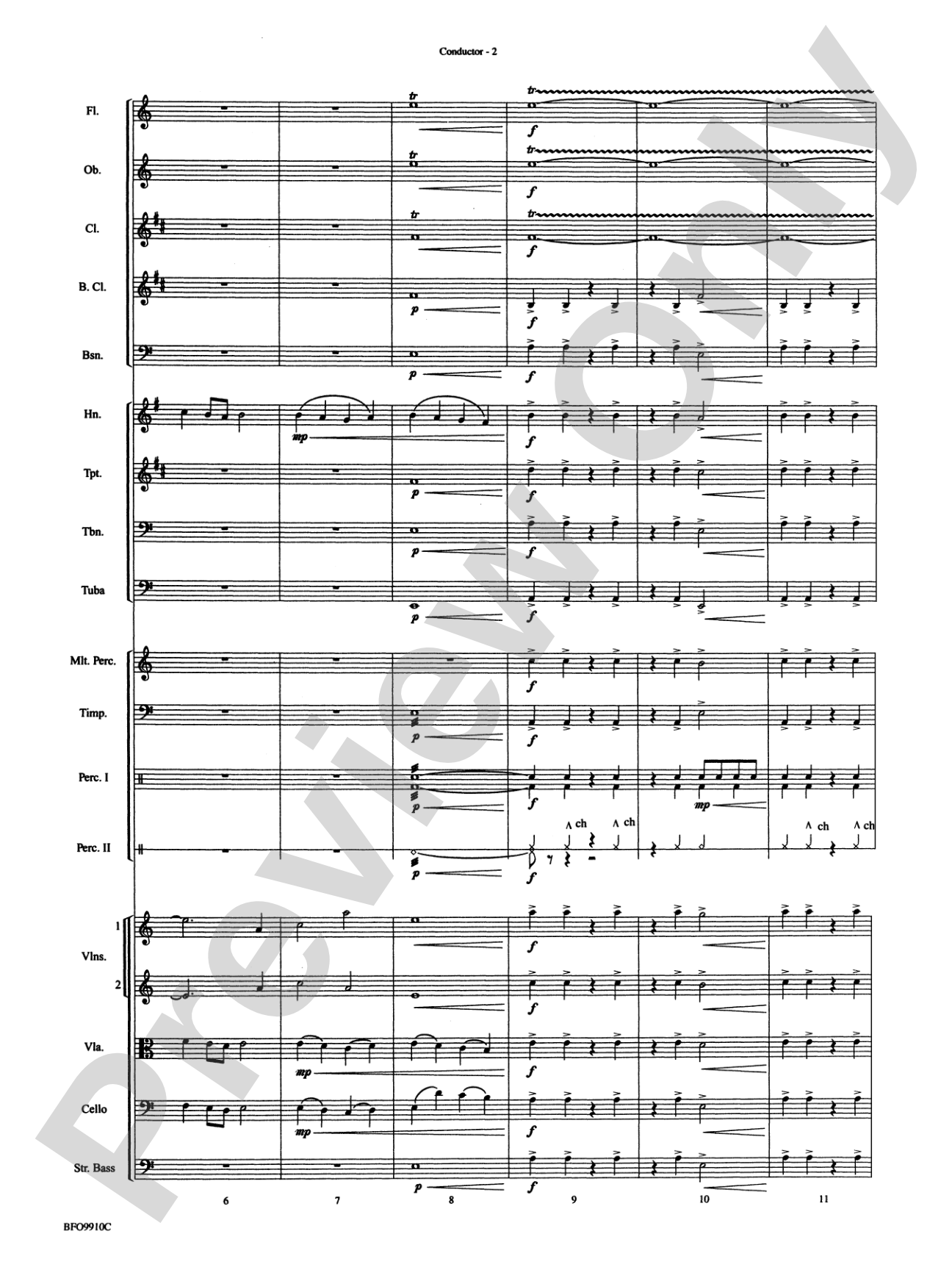 The Sound and the Fury: Full Orchestra Conductor Score & Parts