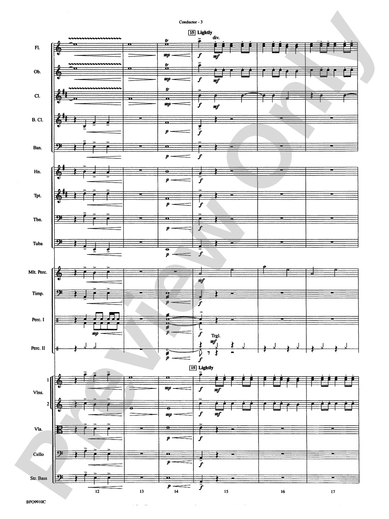 The Sound and the Fury: Full Orchestra Conductor Score & Parts