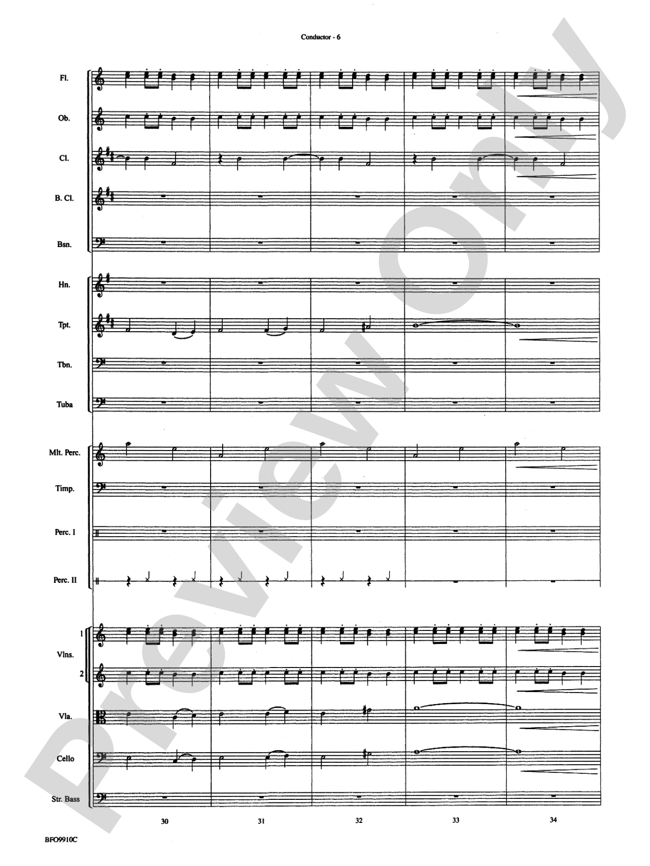 The Sound and the Fury: Full Orchestra Conductor Score & Parts