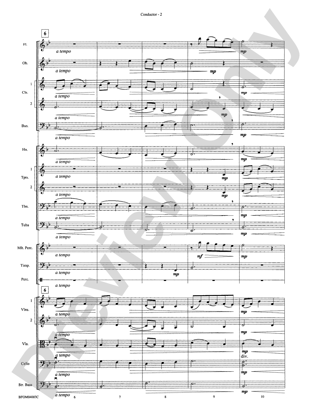 Brother James' Air: Full Orchestra Conductor Score & Parts