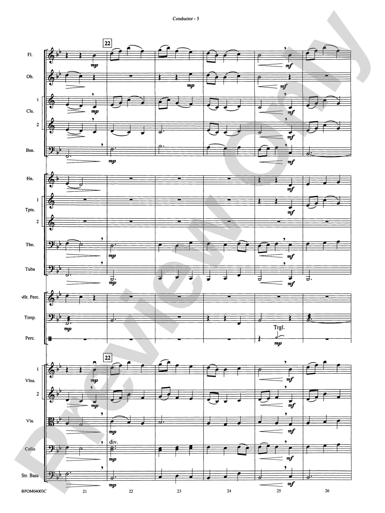 Brother James' Air: Full Orchestra Conductor Score & Parts