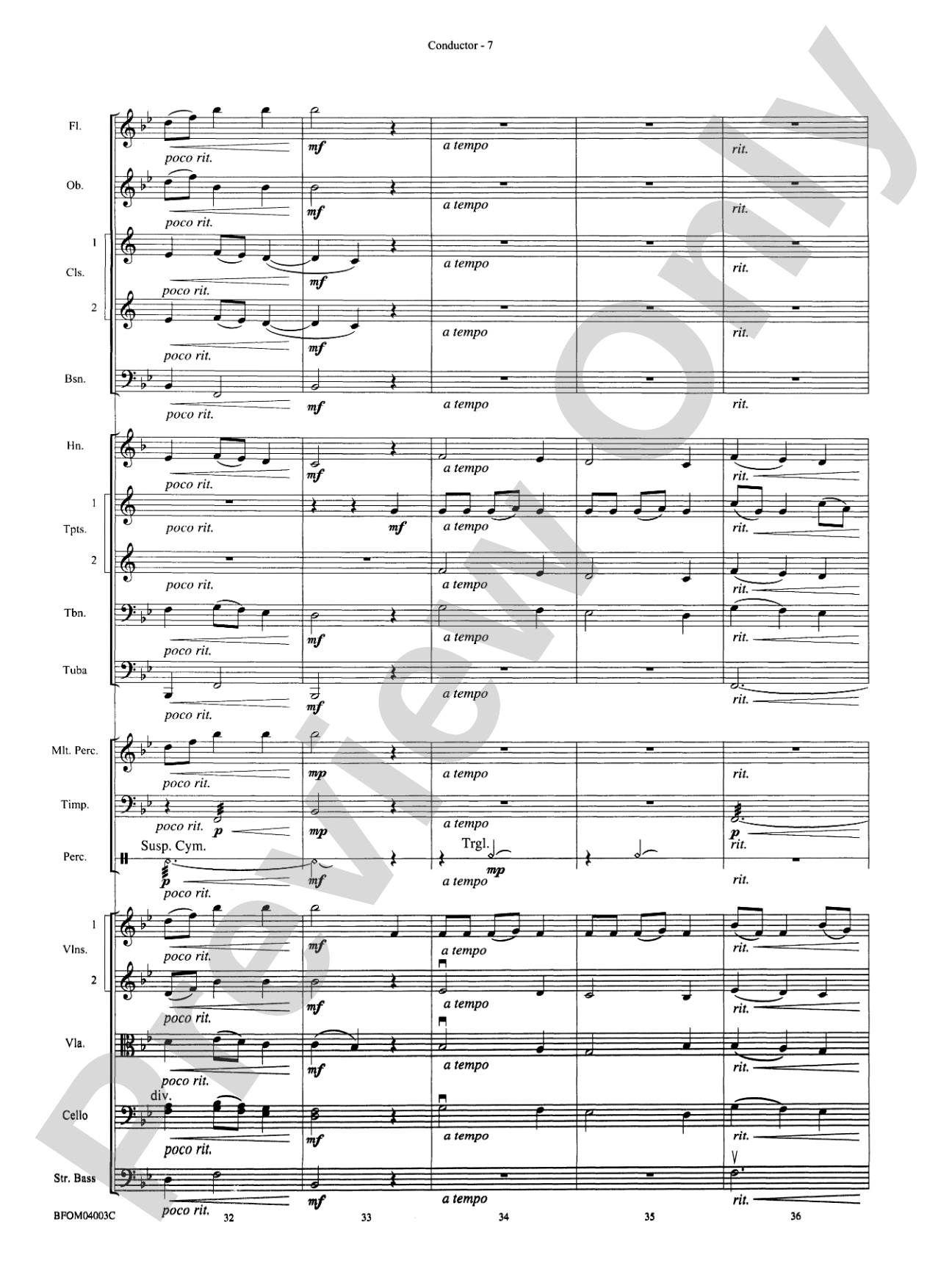 Brother James' Air: Full Orchestra Conductor Score & Parts