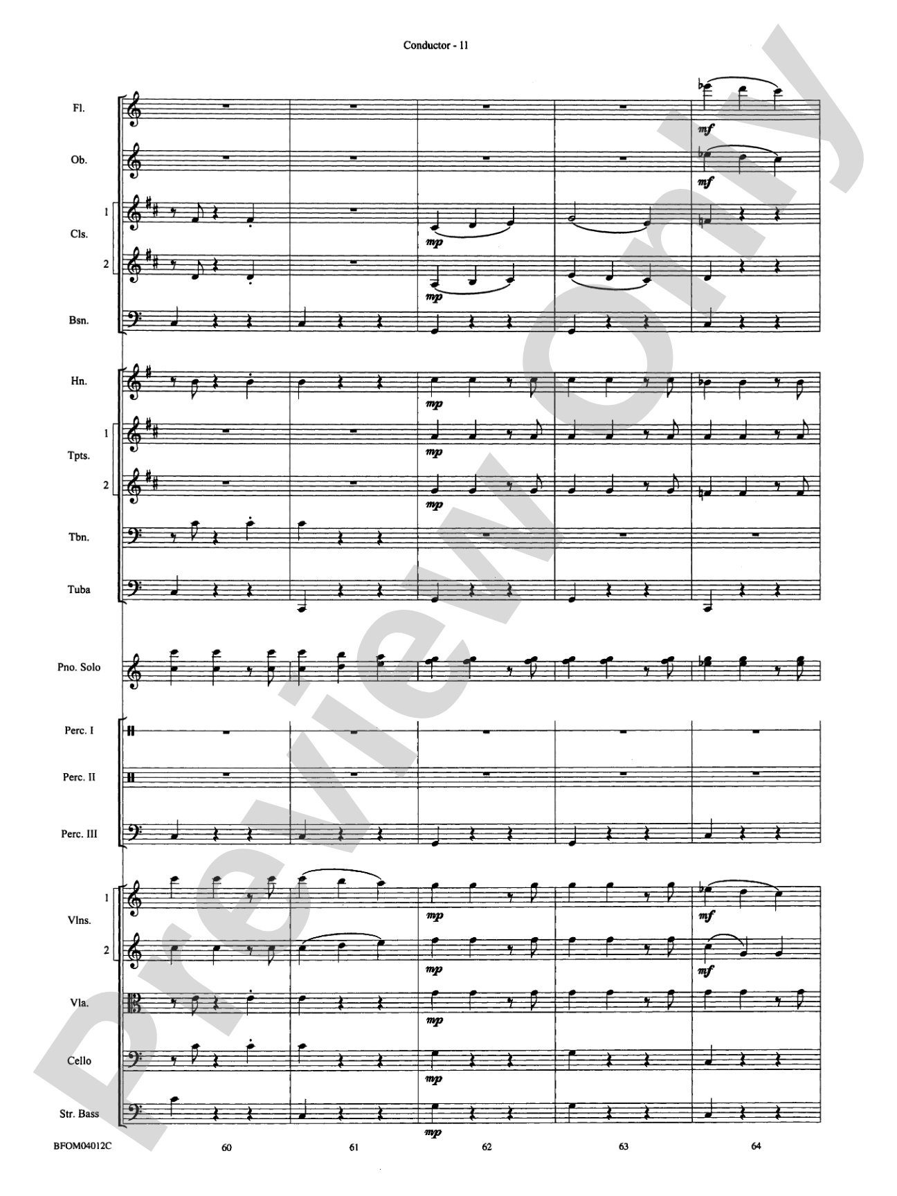 Chopstix Variations (with Opt. Piano Solo): Full Orchestra Conductor Score & Parts