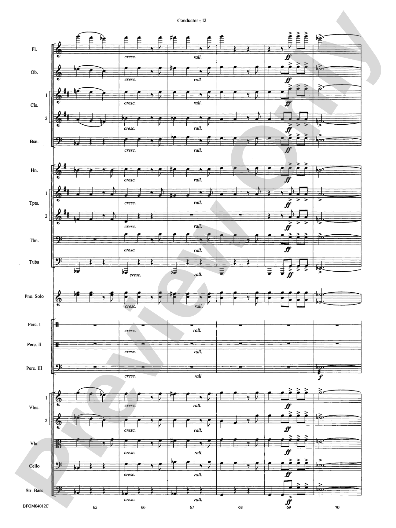 Chopstix Variations (with Opt. Piano Solo): Full Orchestra Conductor Score & Parts
