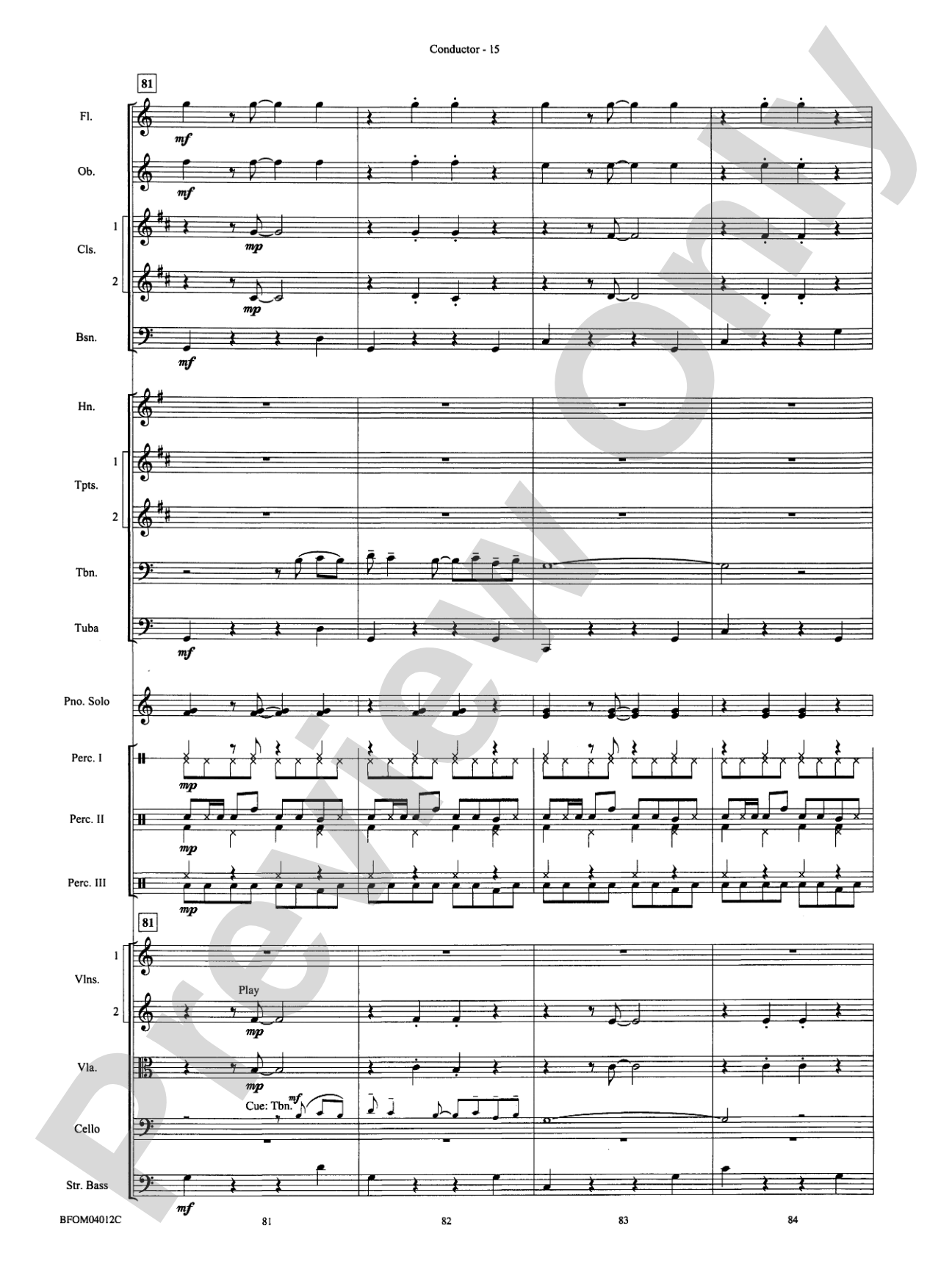 Chopstix Variations (with Opt. Piano Solo): Full Orchestra Conductor Score & Parts