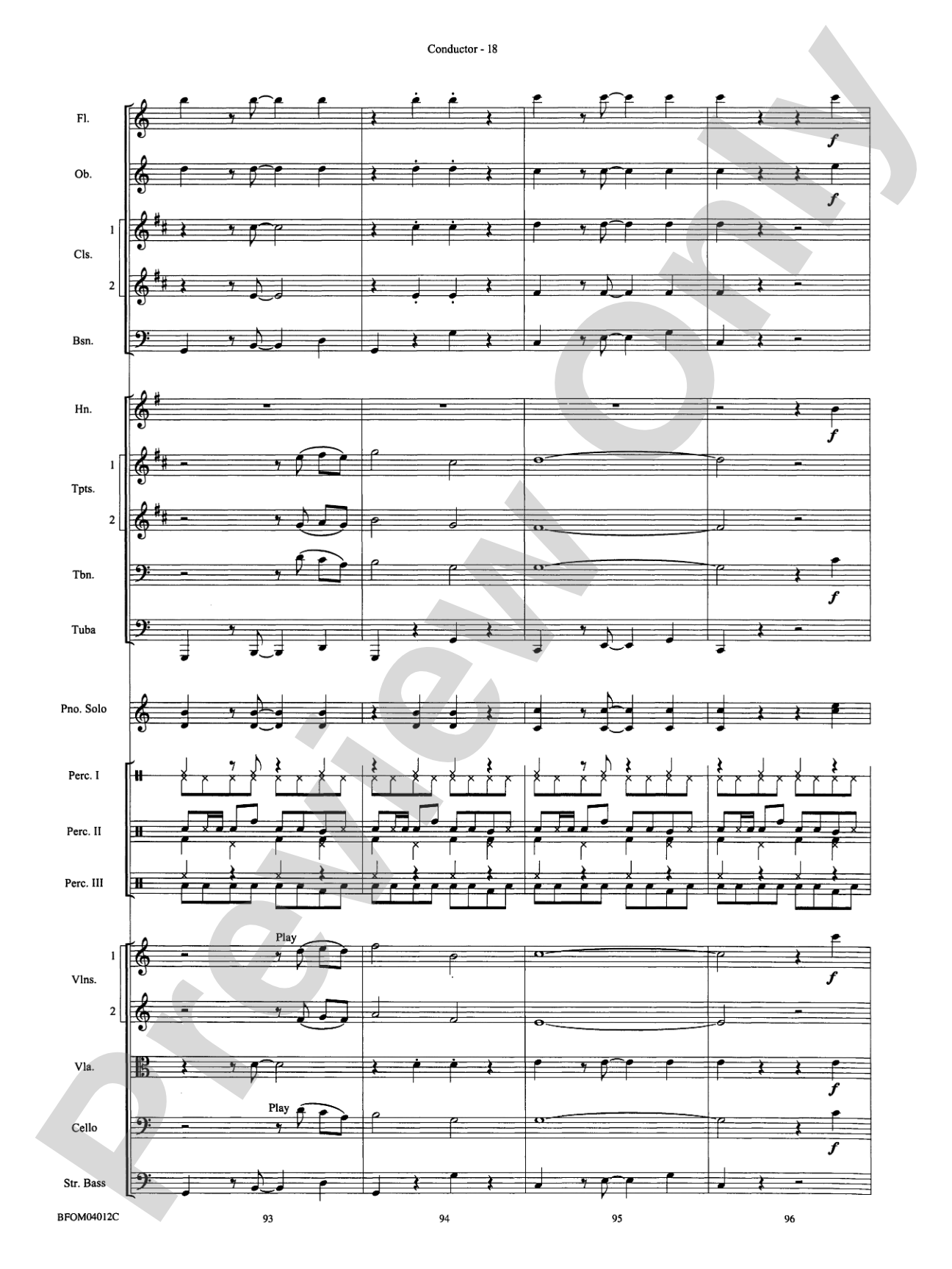 Chopstix Variations (with Opt. Piano Solo): Full Orchestra Conductor Score & Parts