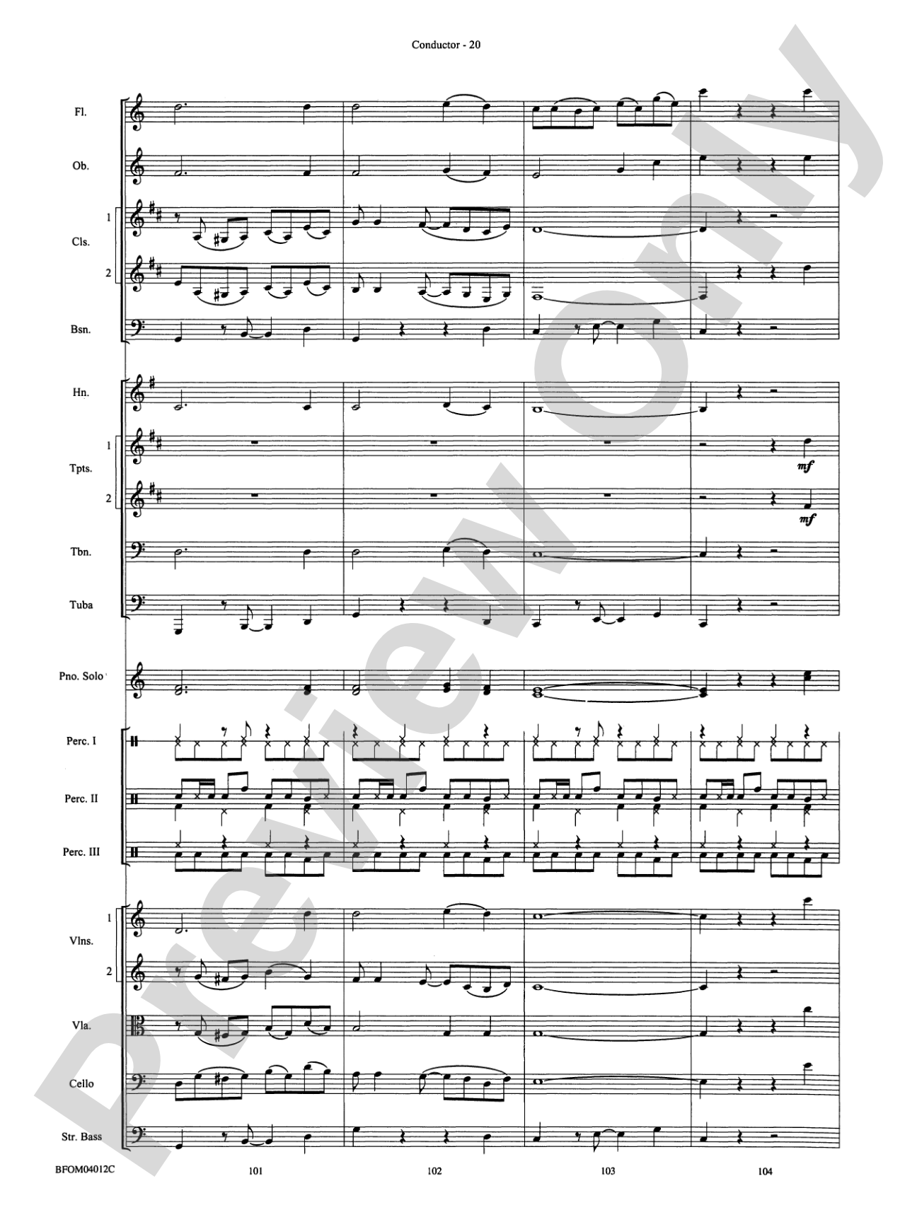 Chopstix Variations (with Opt. Piano Solo): Full Orchestra Conductor Score & Parts