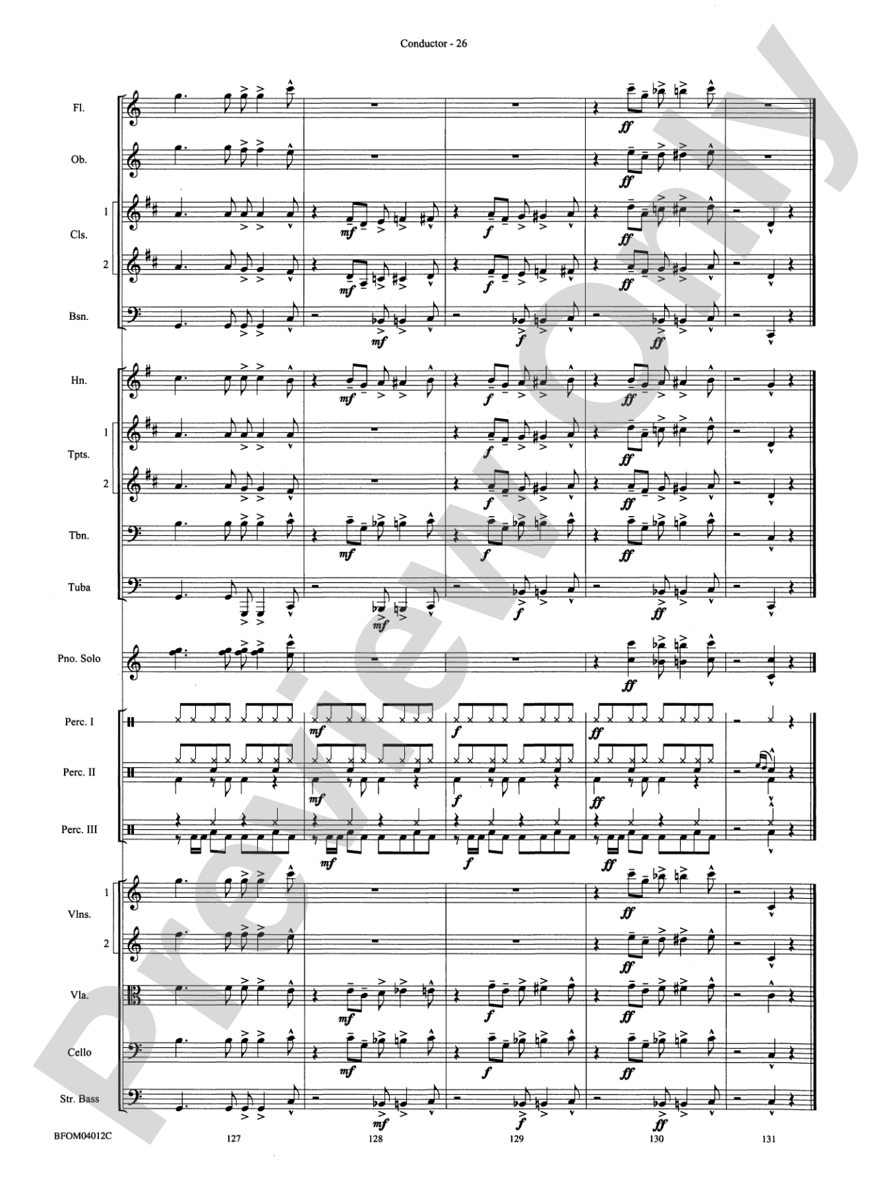 Chopstix Variations (with Opt. Piano Solo): Full Orchestra Conductor Score & Parts
