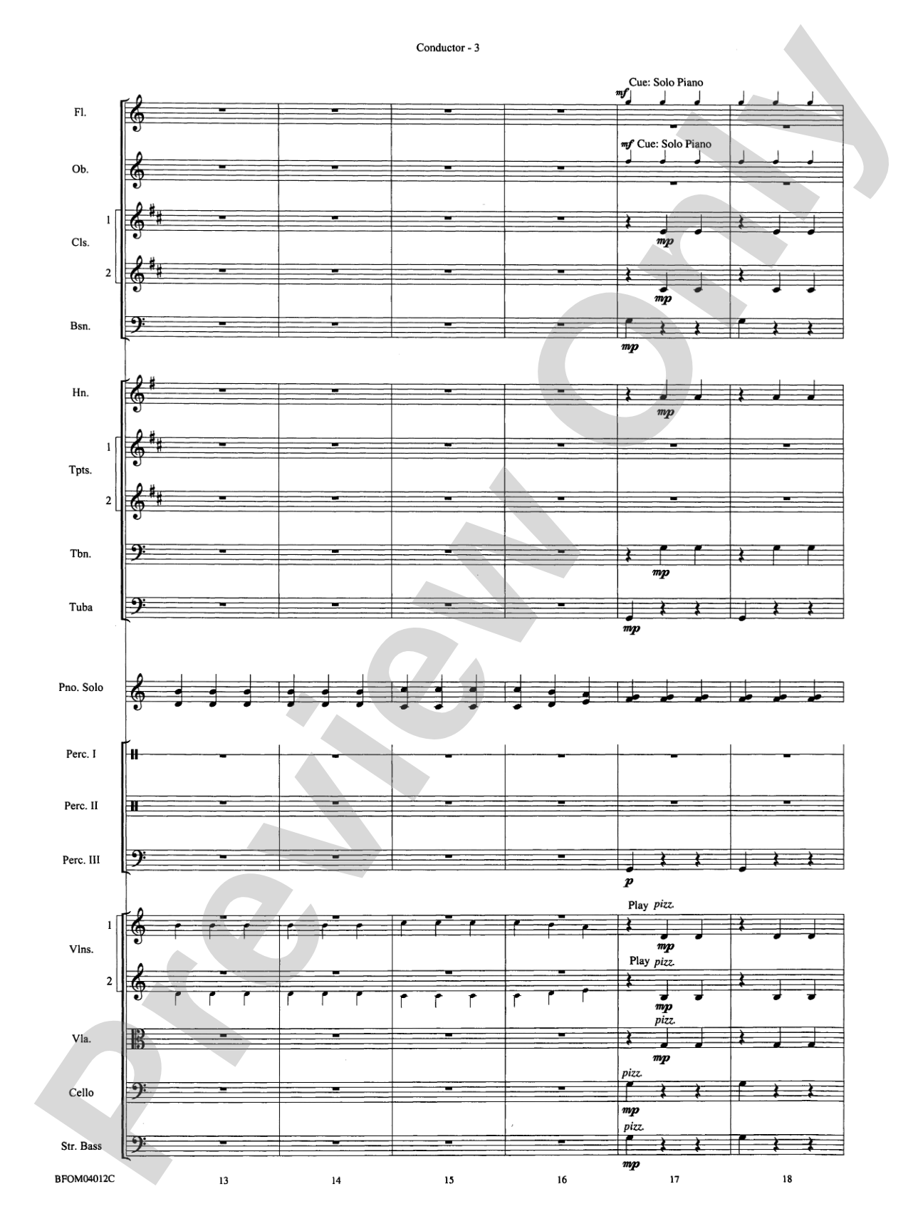 Chopstix Variations (with Opt. Piano Solo): Full Orchestra Conductor Score & Parts