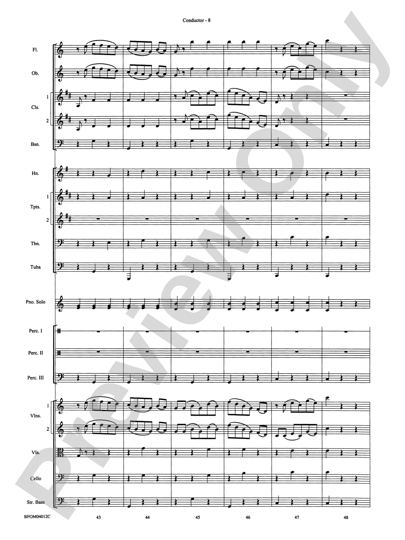 Chopstix Variations (with Opt. Piano Solo): Full Orchestra Conductor Score & Parts