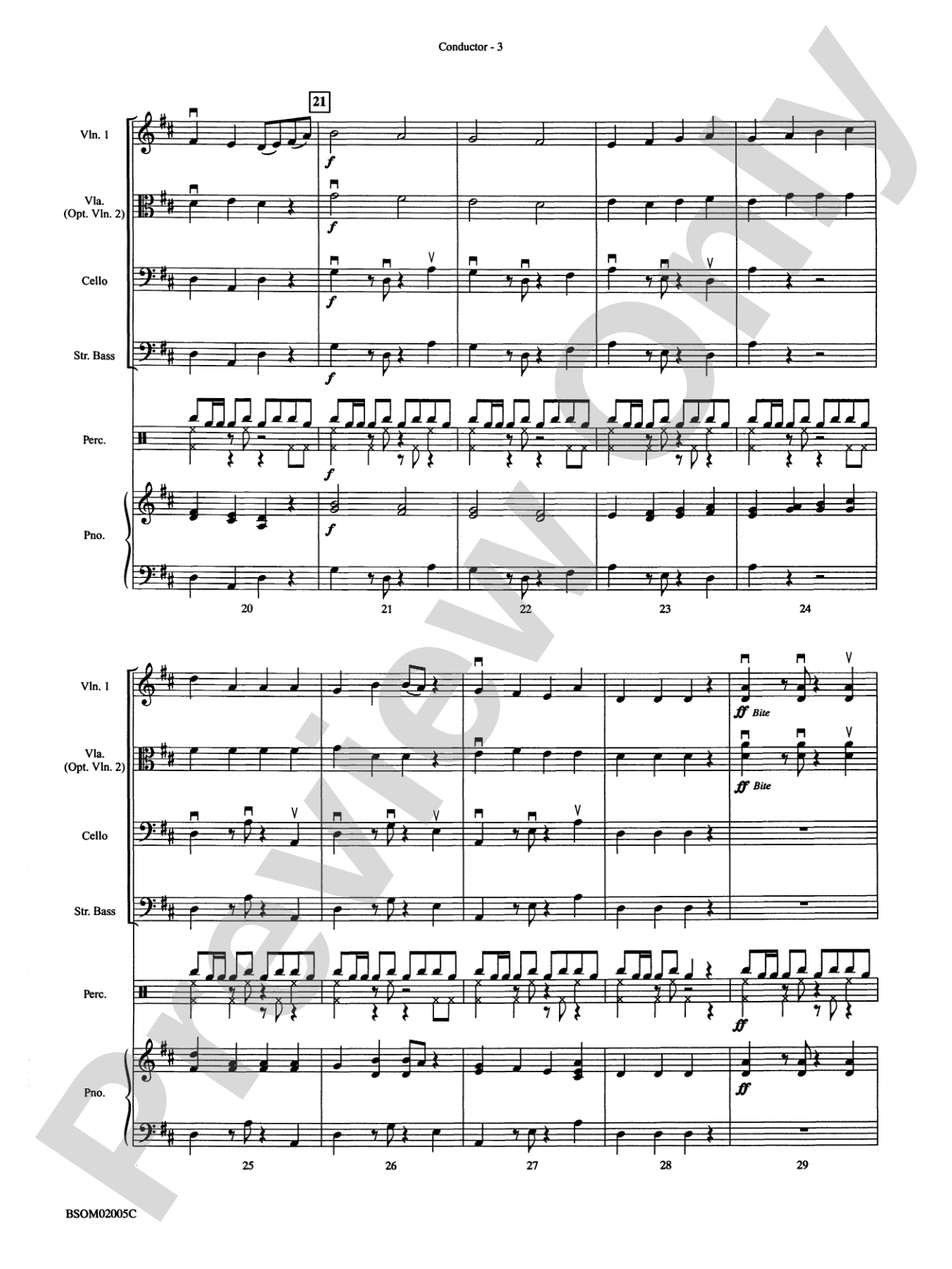 Calypso Capers (for Strings and Percussion): String Orchestra Conductor Score & Parts