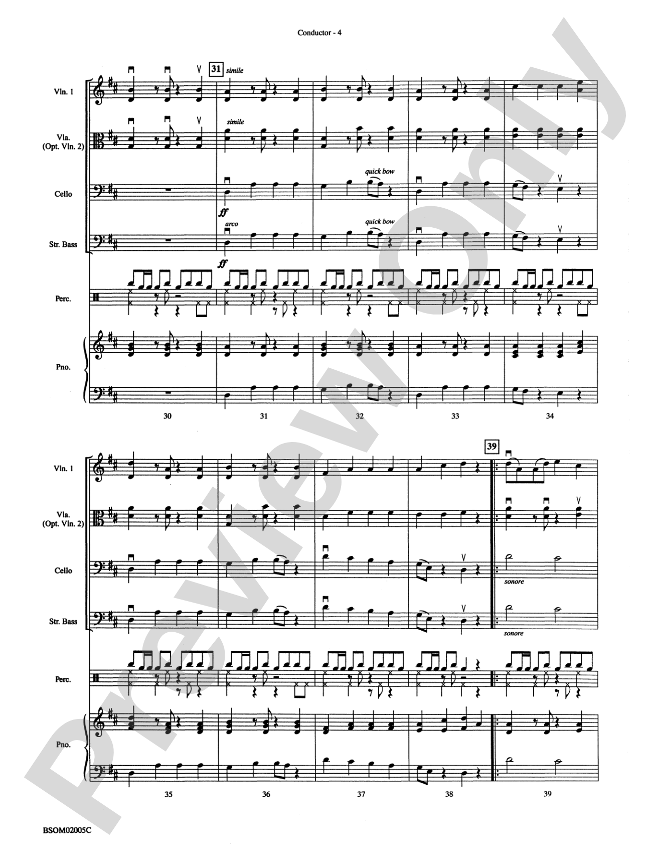Calypso Capers (for Strings and Percussion): String Orchestra Conductor Score & Parts