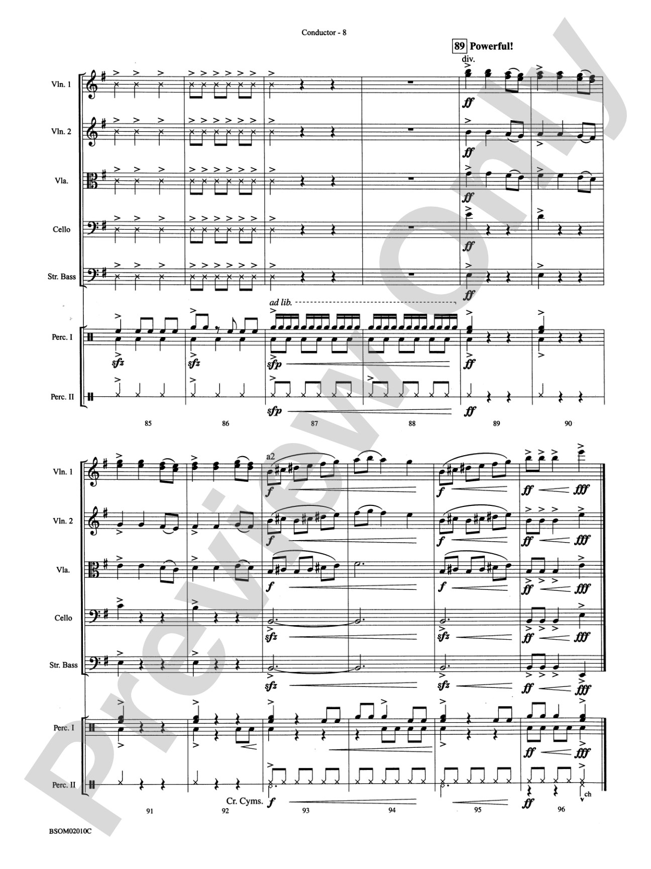 African Bell Carol (for String Orchestra and Percussion): String Orchestra Conductor Score & Parts