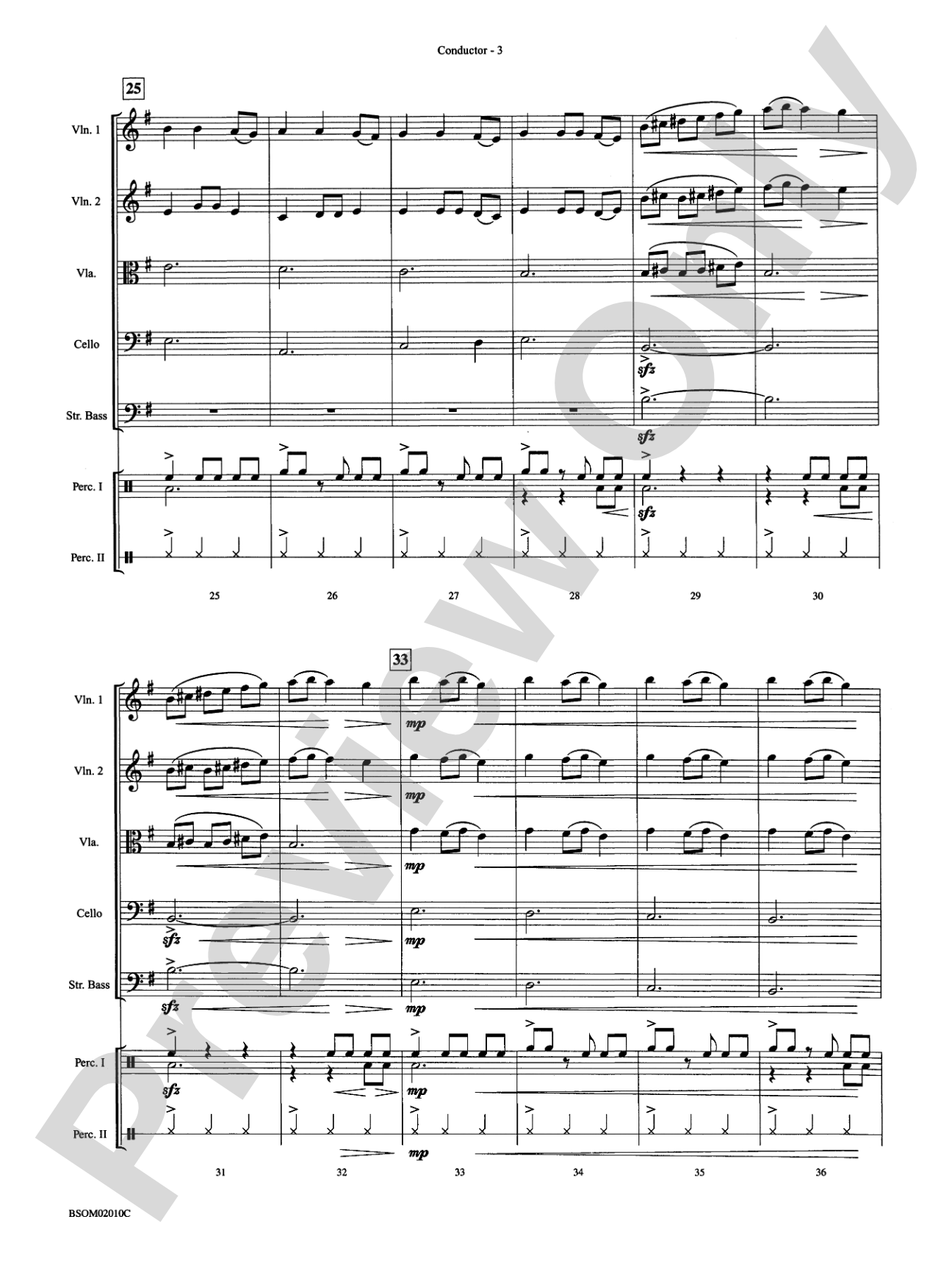 African Bell Carol (for String Orchestra and Percussion): String Orchestra Conductor Score & Parts