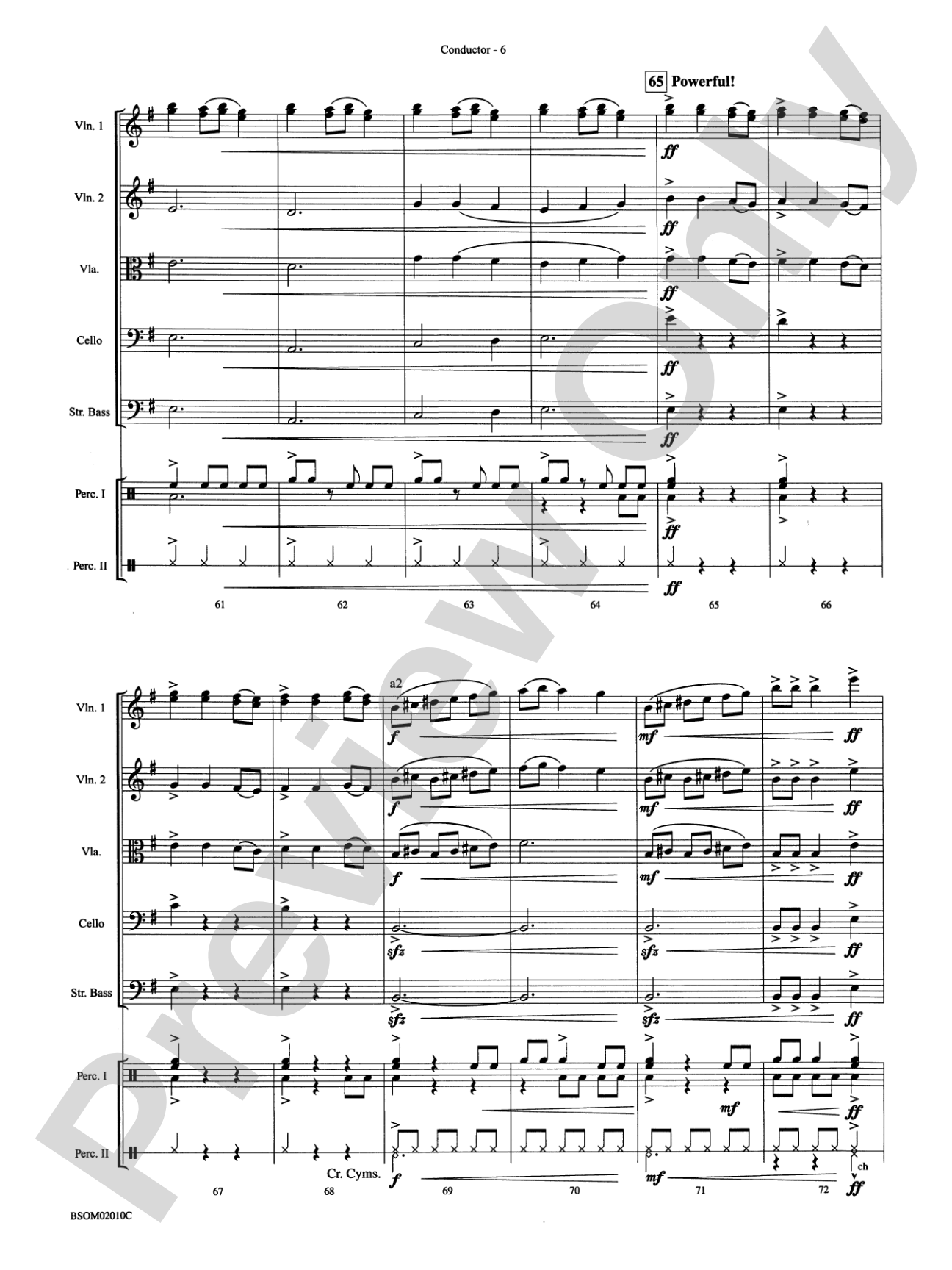 African Bell Carol (for String Orchestra and Percussion): String Orchestra Conductor Score & Parts