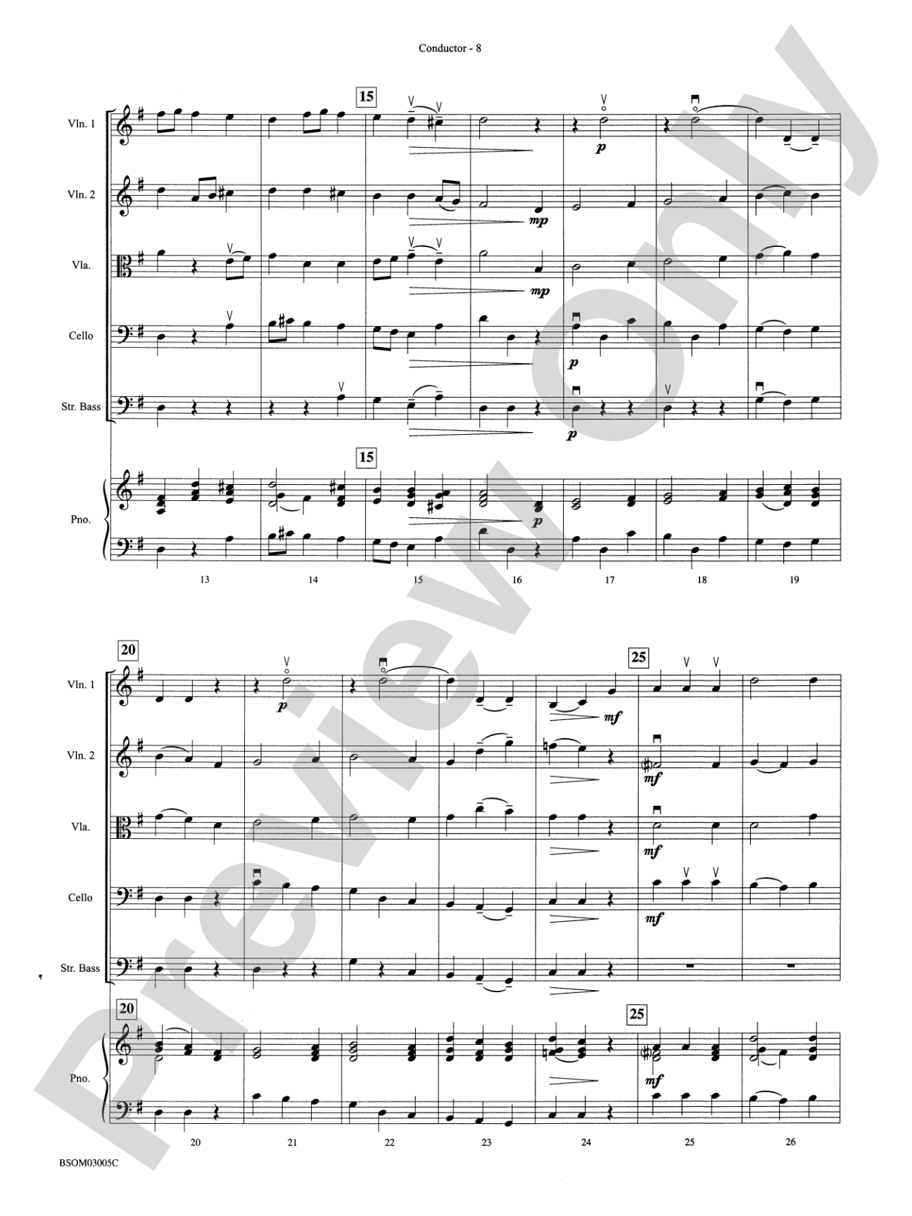 Dance Suite for Strings (I. Allemande, II. Sarabande, III. Gigue): String Orchestra Conductor Score & Parts