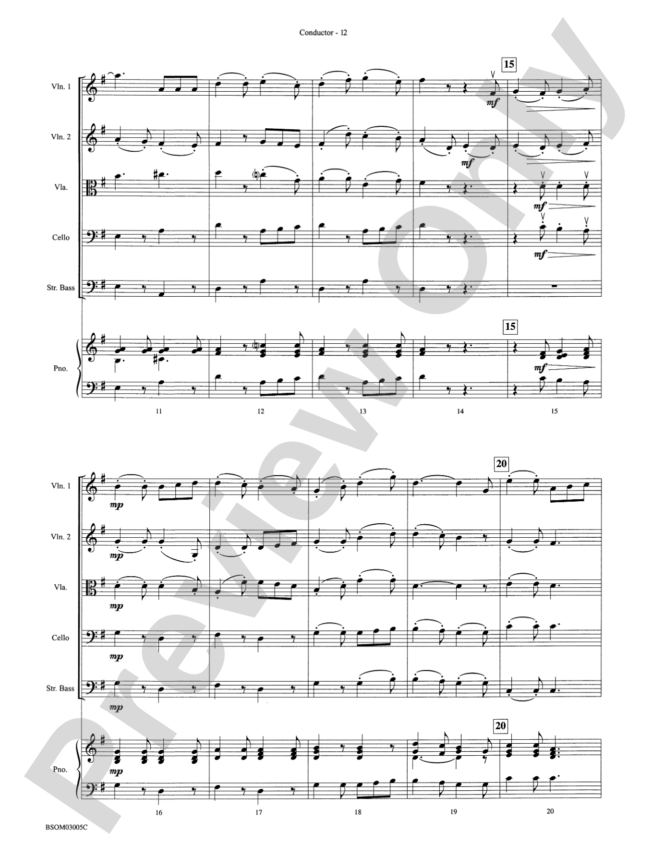 Dance Suite for Strings (I. Allemande, II. Sarabande, III. Gigue): String Orchestra Conductor Score & Parts
