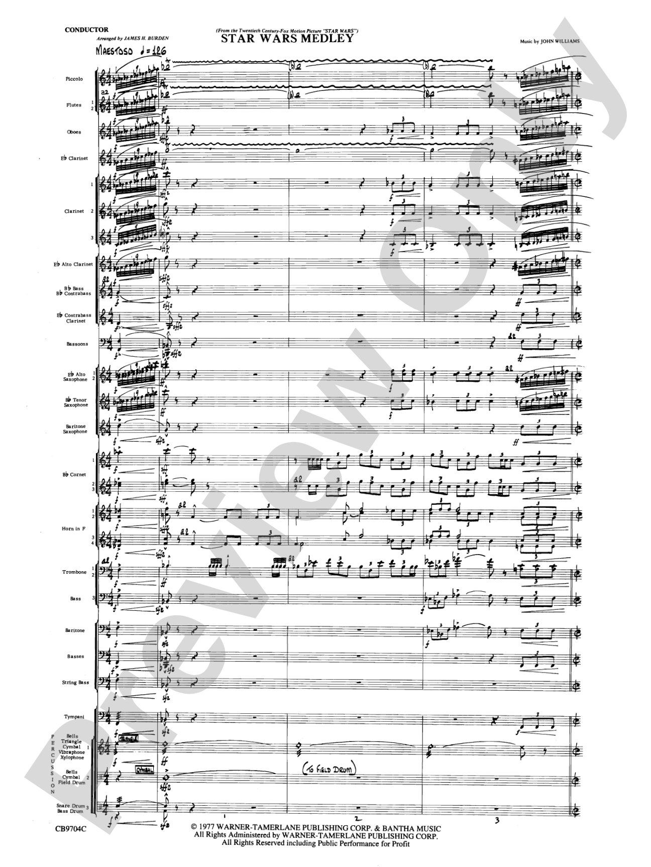 Star Wars® Medley: Score