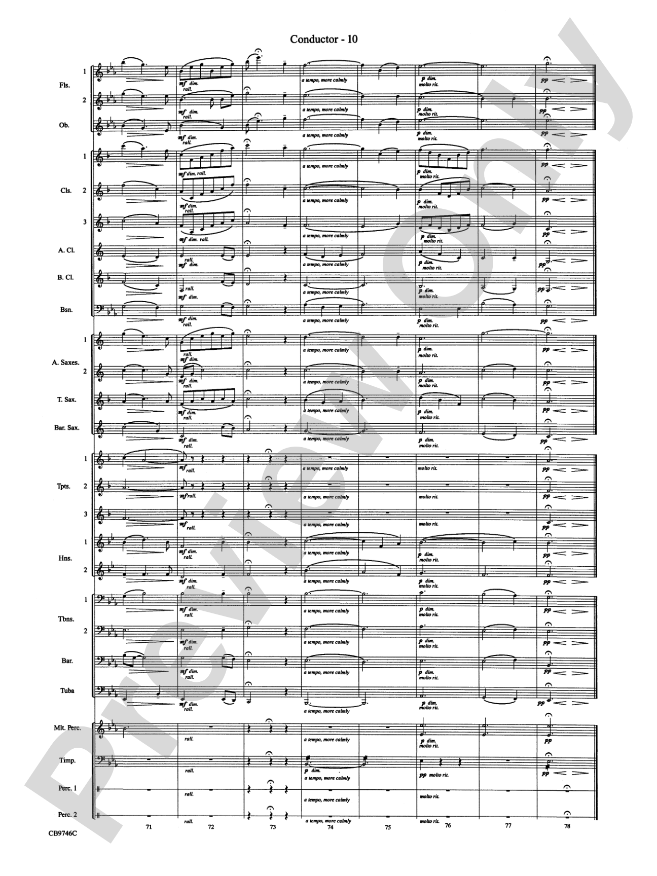 Ashokan Farewell (from The Civil War): Concert Band Conductor Score & Parts