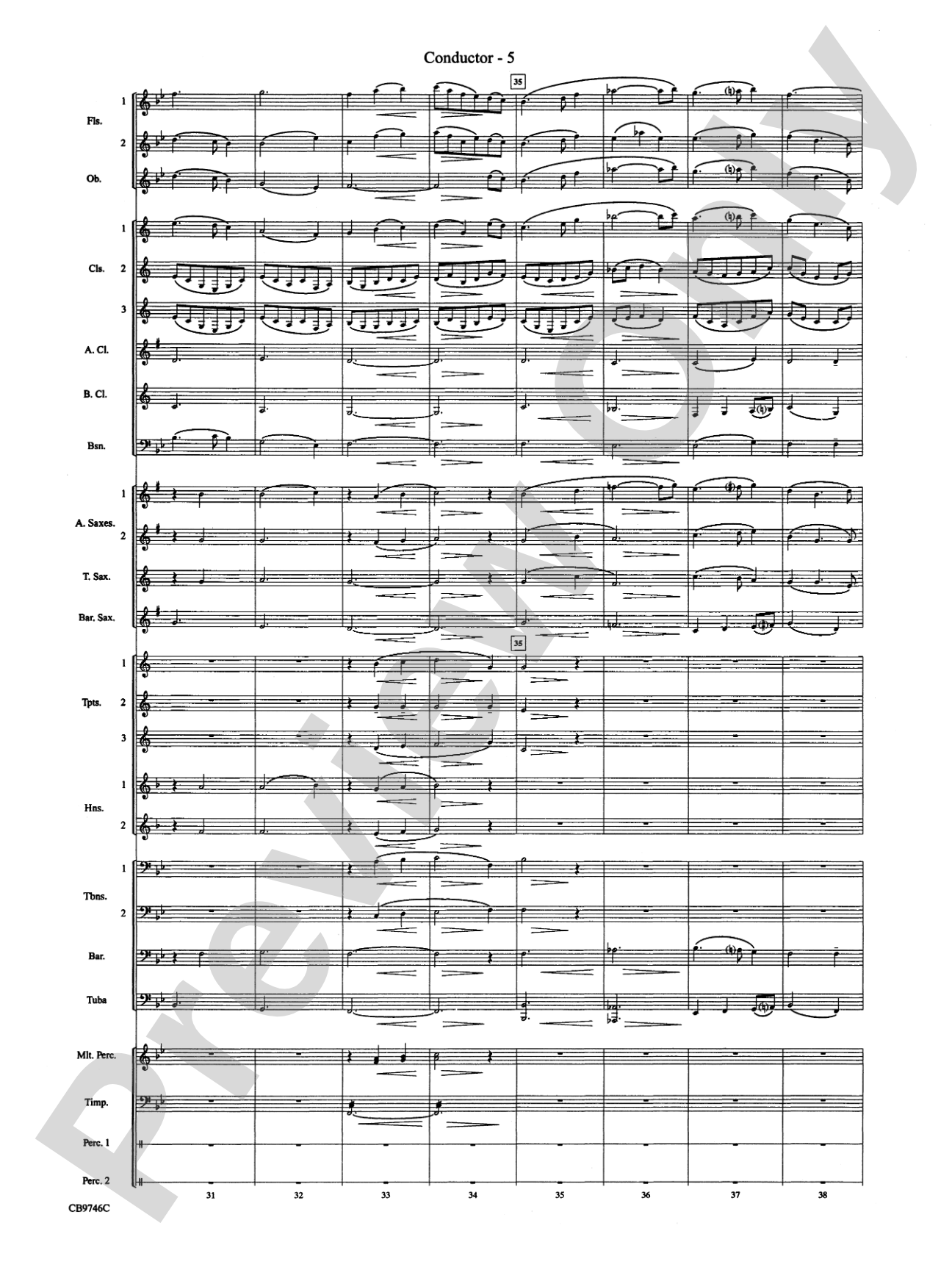 Ashokan Farewell (from The Civil War): Concert Band Conductor Score & Parts