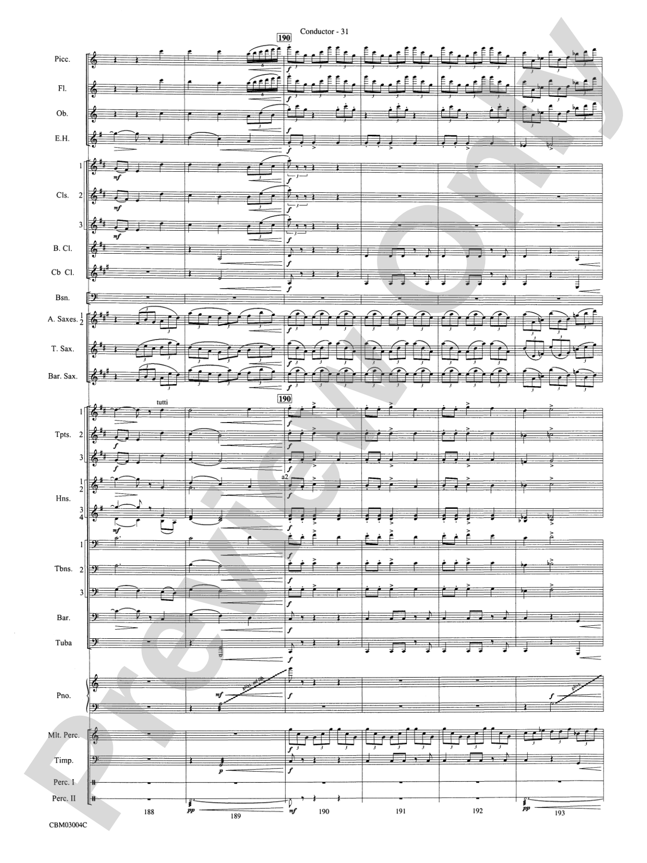 Harry Potter and the Chamber of Secrets, Symphonic Suite from: Concert Band Conductor Score & Parts