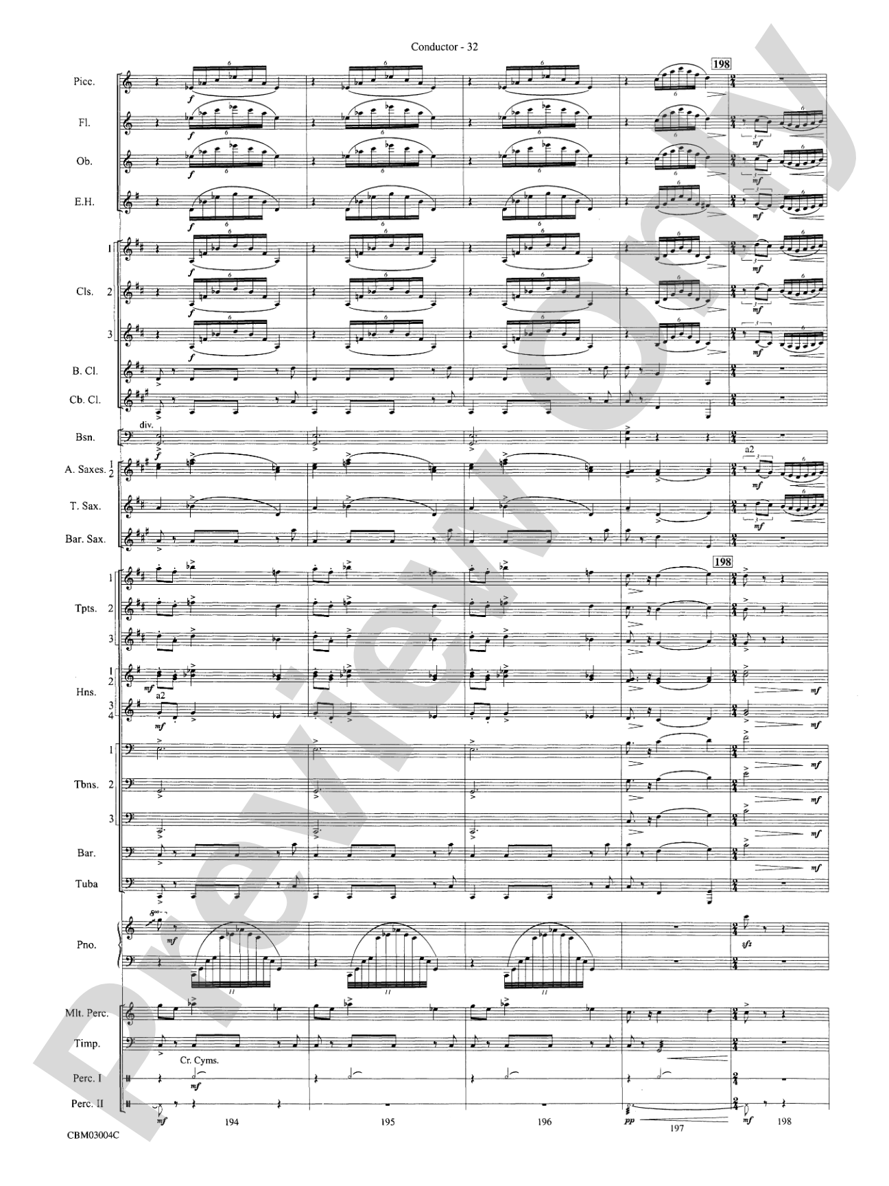 Harry Potter and the Chamber of Secrets, Symphonic Suite from: Concert Band Conductor Score & Parts